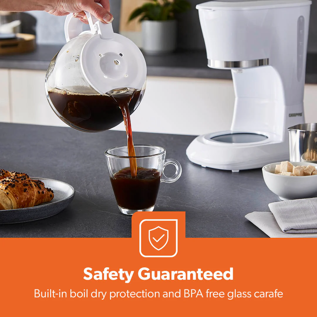 1.5L Automatic Drip Filter Coffee Machine With Glass Carafe - Image 4
