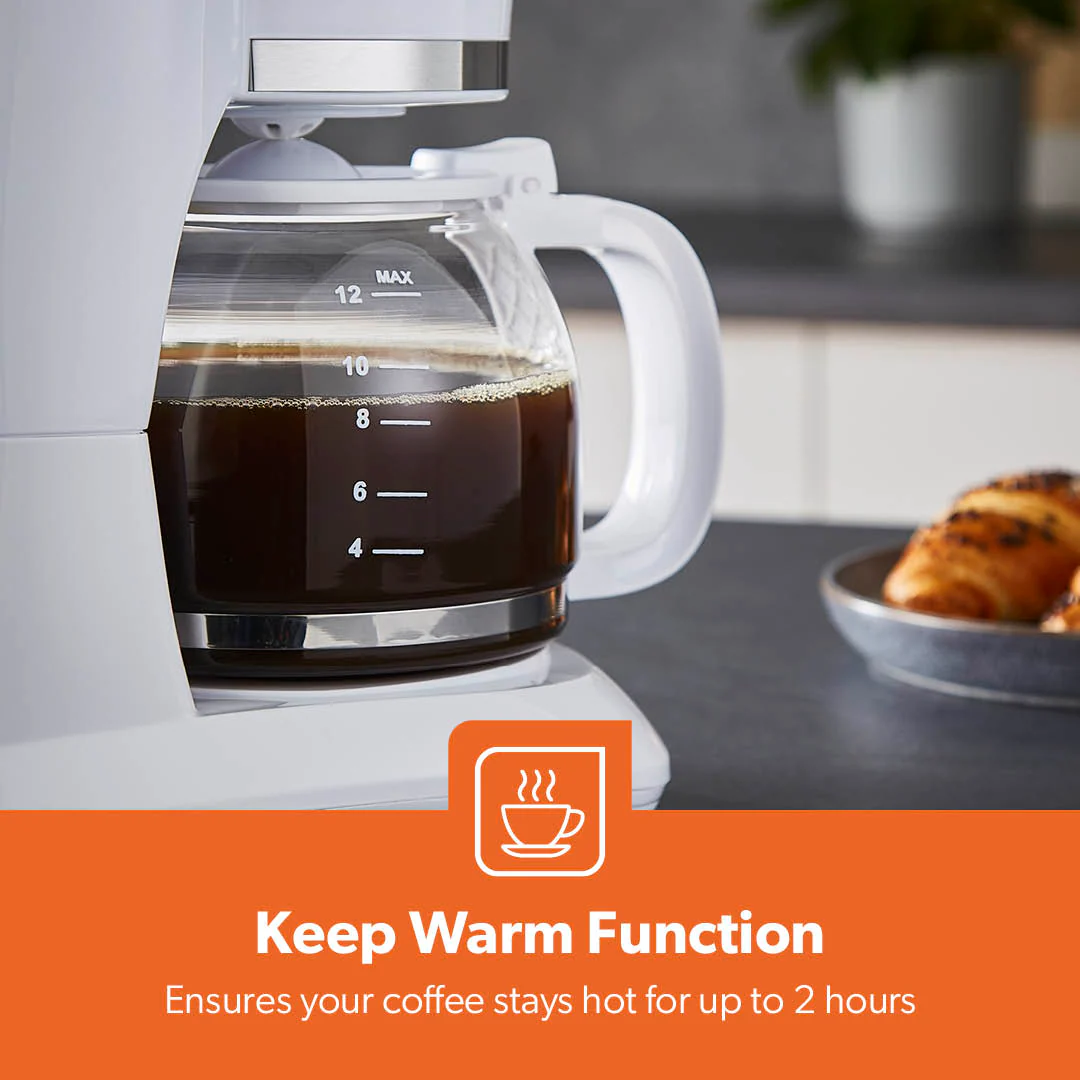 1.5L Automatic Drip Filter Coffee Machine With Glass Carafe - Image 6