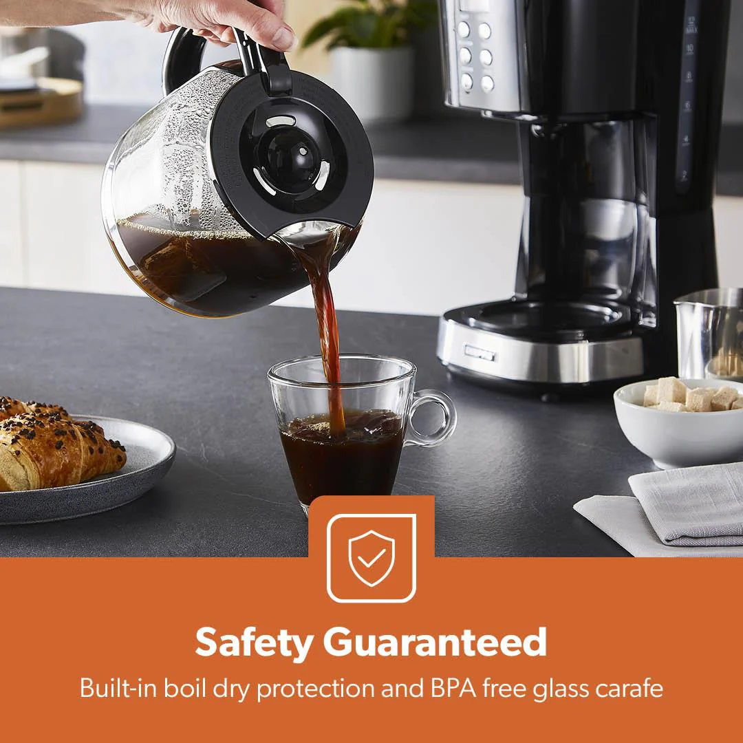 1.5L Filter Coffee Machine, 1.7L Electric Kettle & 2-Slice Toaster Set - Image 6