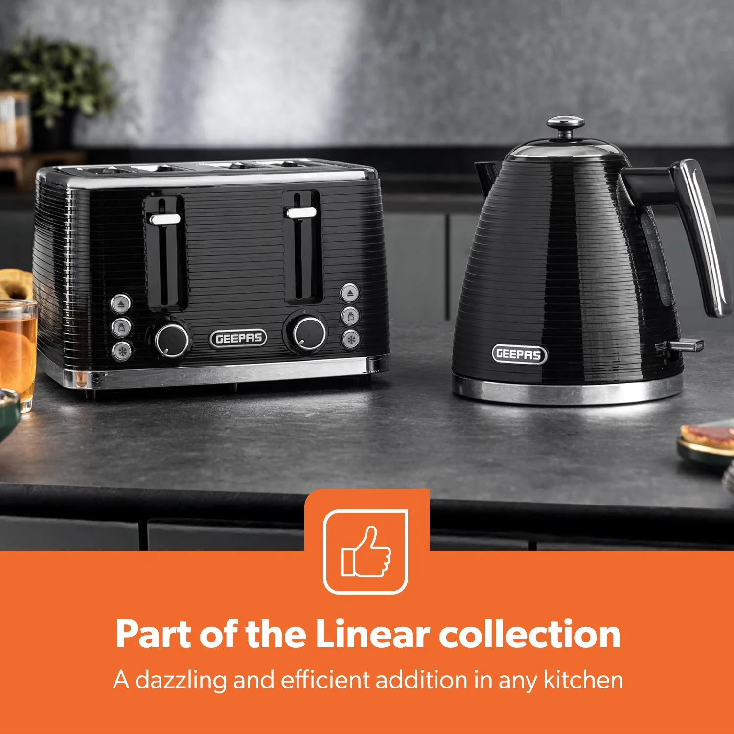 1.5L Filter Coffee Machine, 1.7L Electric Kettle & 4-Slice Toaster Set - Image 3