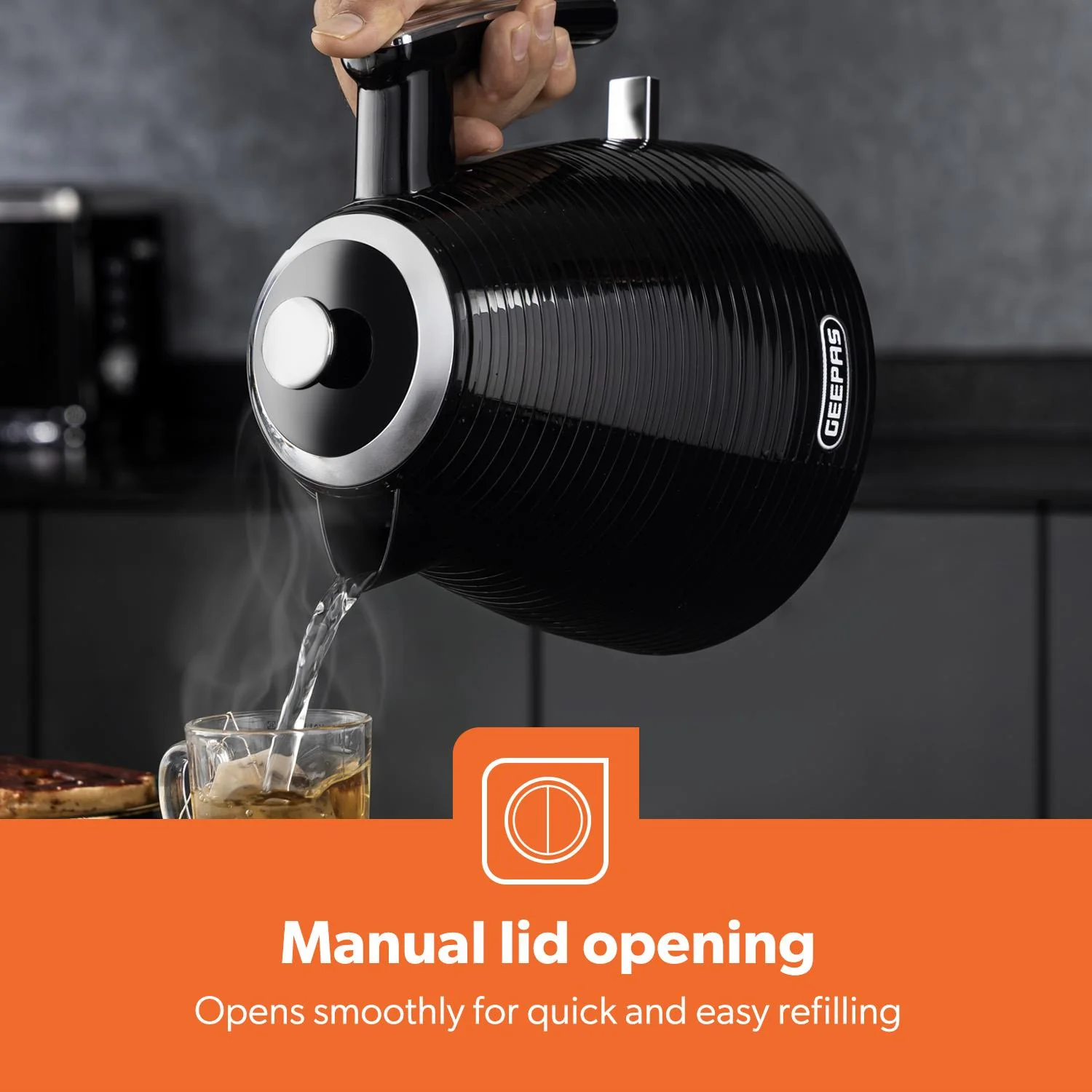 1.5L Filter Coffee Machine, 1.7L Electric Kettle & 4-Slice Toaster Set - Image 7