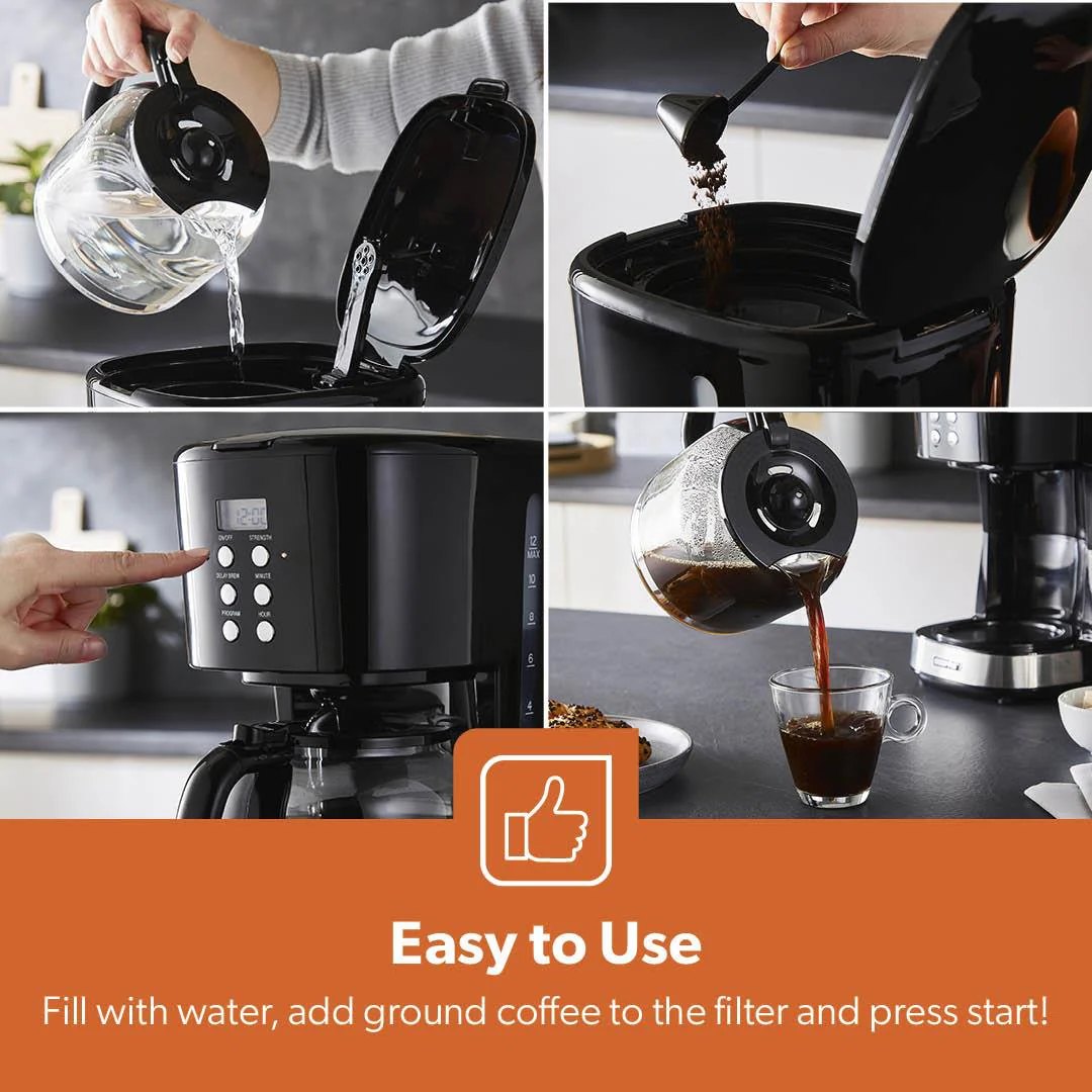 1.5L Filter Coffee Machine & 2-Slice Toaster Combo Set - Image 5