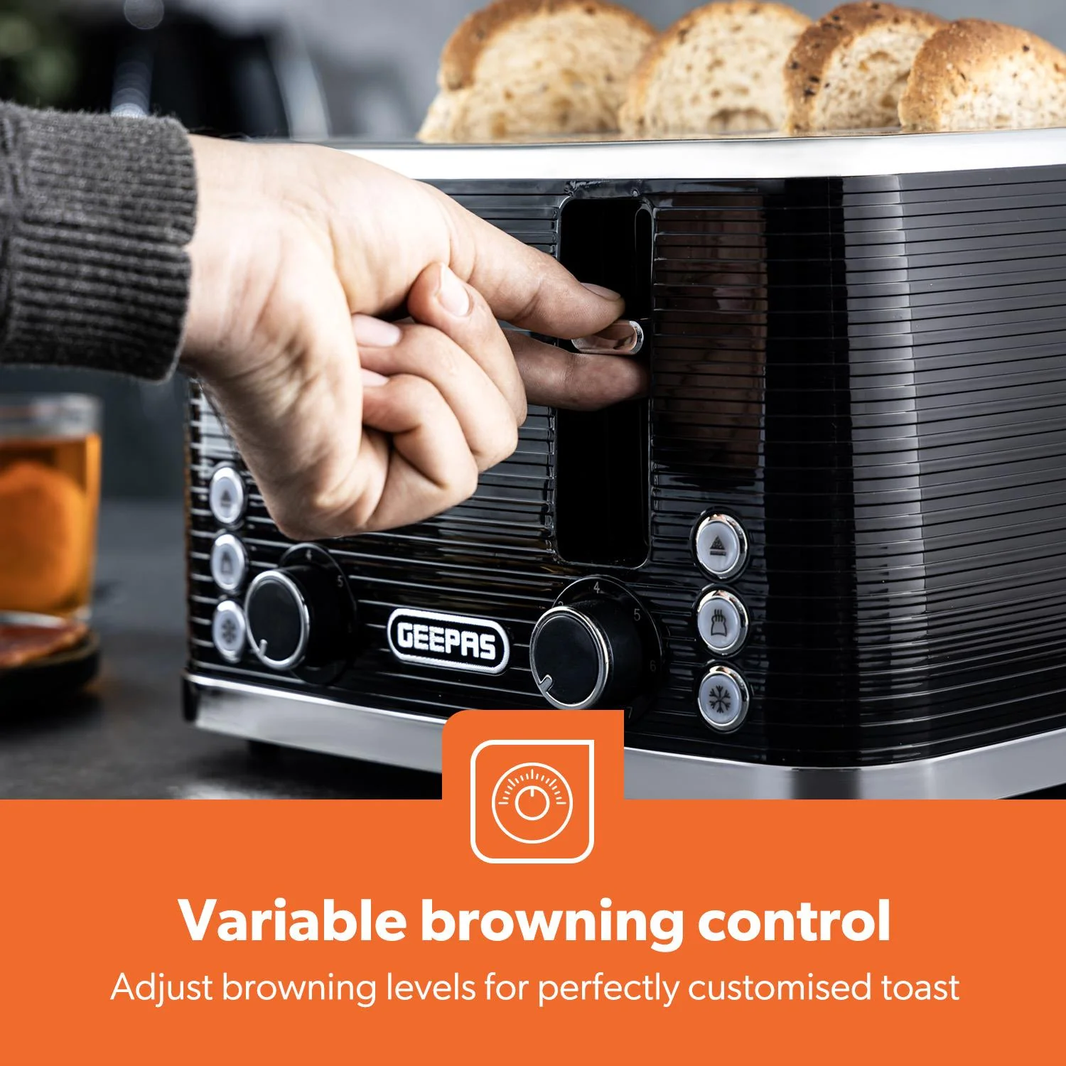 1.5L Filter Coffee Machine & 4-Slice Toaster Combo Set - Image 9