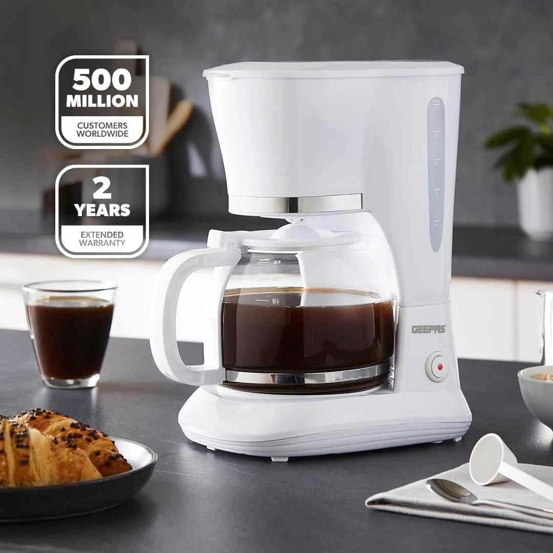 1.5L Filter Coffee Machine 800W & 1400W 4 Slice Toaster Kitchen Set - Image 2