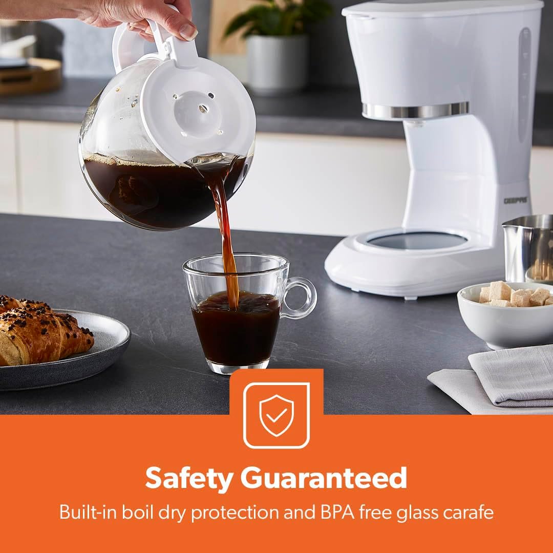 1.5L Filter Coffee Machine 800W & 1400W 4 Slice Toaster Kitchen Set - Image 4