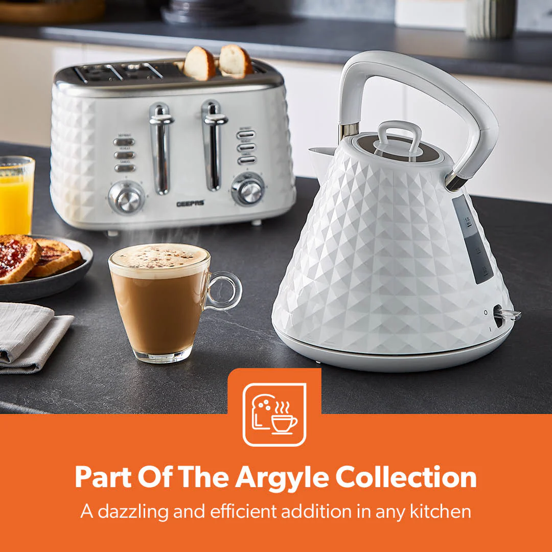 1.5L White Pyramid STRIX Rapid Boil Electric Kettle - Image 9
