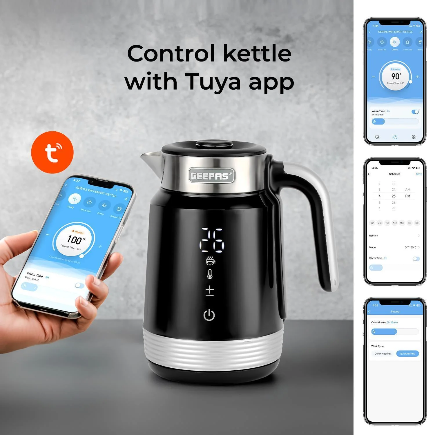 1.7L Alexa Smart Kettle & 4-Slice Toaster Combo Set - Image 6