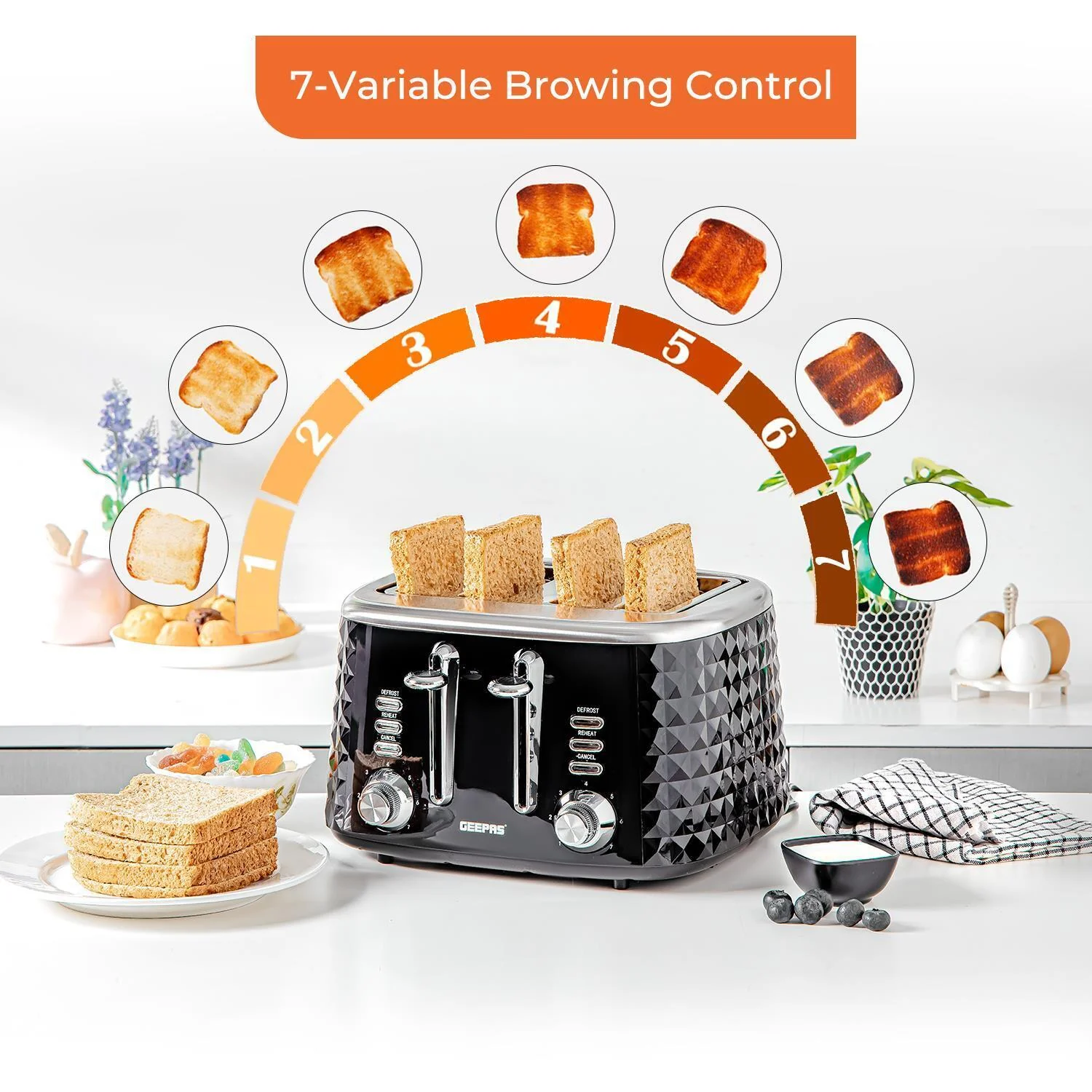 1.7L Alexa Smart Kettle & 4-Slice Toaster Combo Set - Image 7