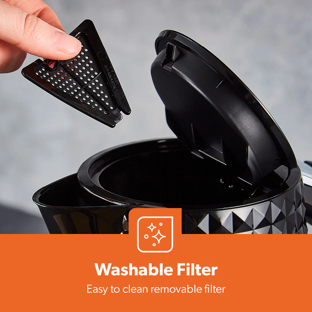 1.7L Black Honeycomb Rapid Boil Electric Kettle - Image 8