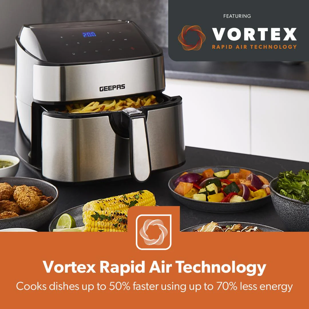 1.7L Electric Kettle 2 Slice Bread Toaster & 7.5L Air Fryer Kitchen Set - Image 6