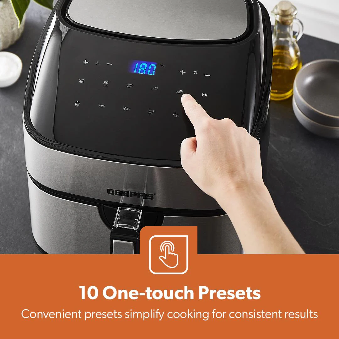 1.7L Electric Kettle 2 Slice Bread Toaster & 7.5L Air Fryer Kitchen Set - Image 8