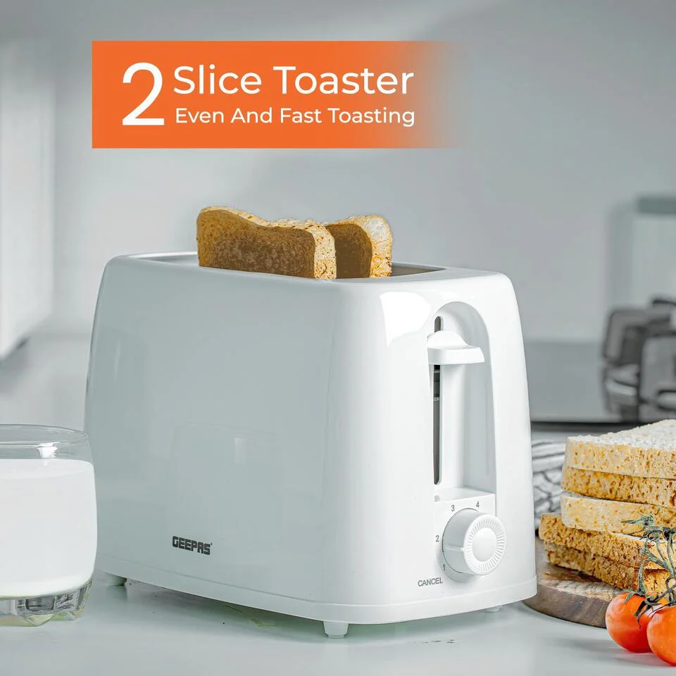 1.7L Electric Kettle & 2-Slice Bread Toaster Matching Set In White - Image 5