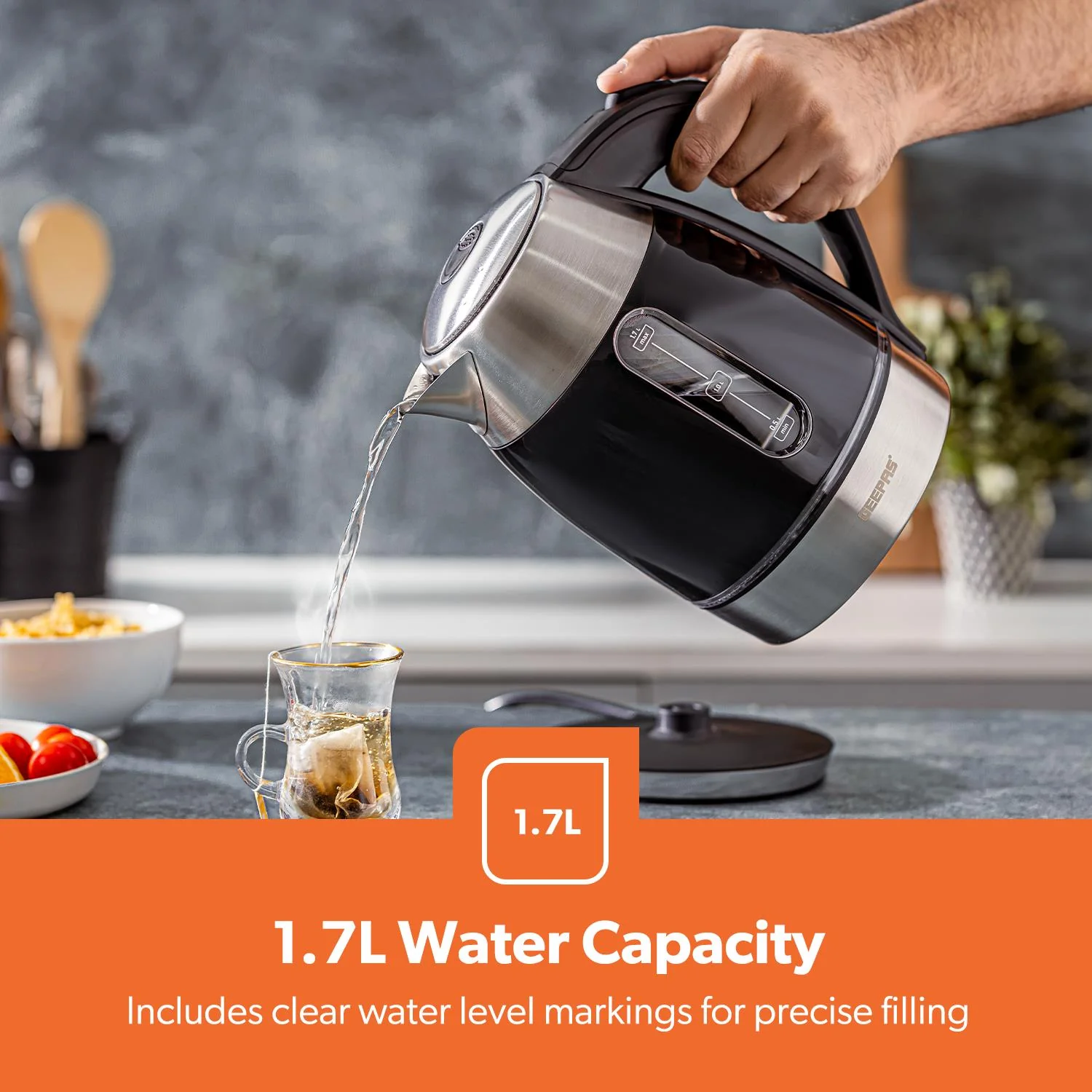 1.7L Illuminating Electric Kettle & 2 Slice Bread Toaster Combo Set - Image 8