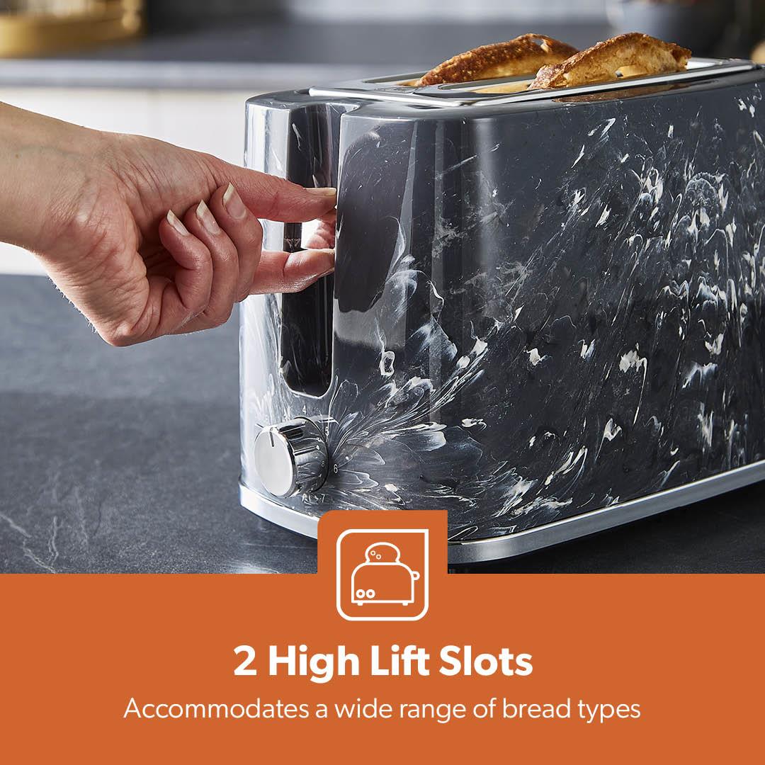 1.7L Illuminating Electric Kettle & 2 Slice Bread Toaster Set - Image 5