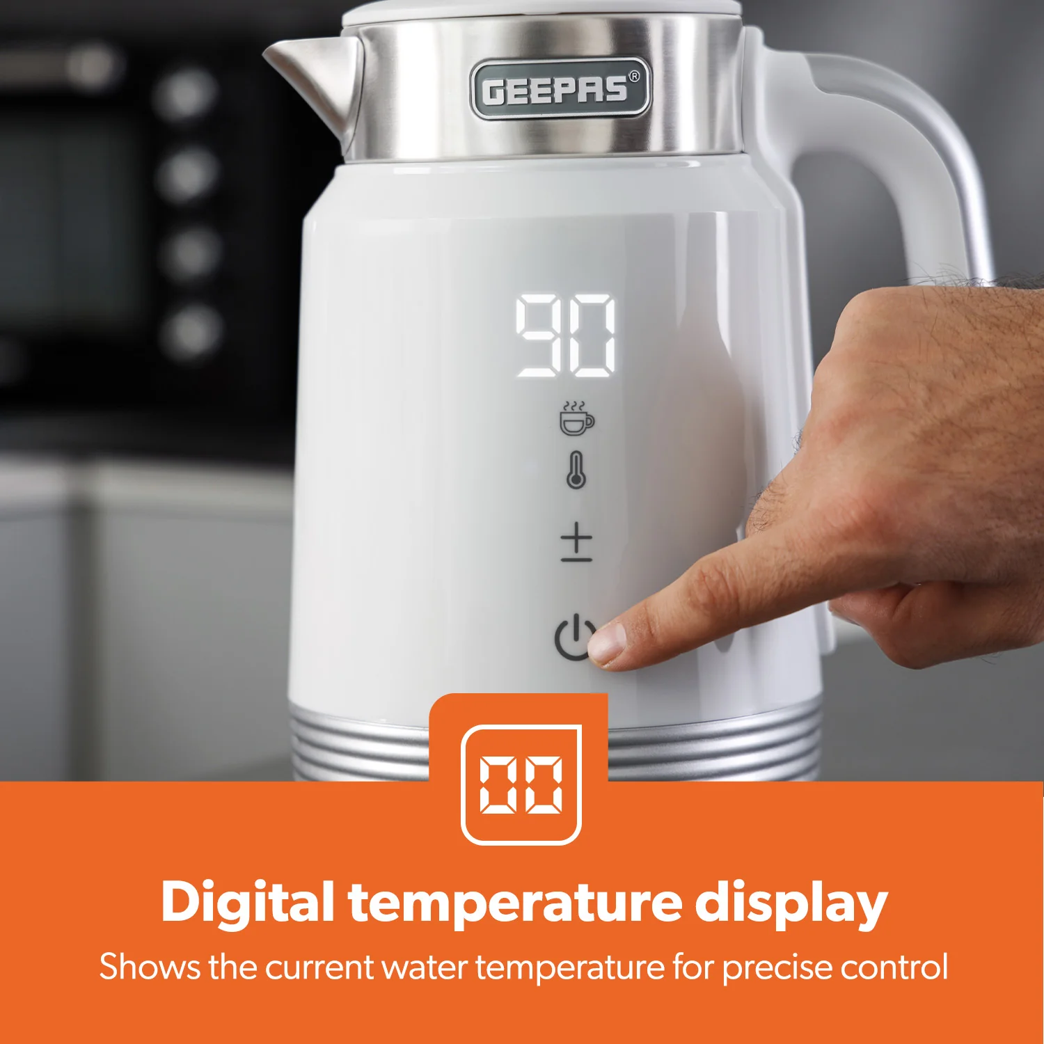 1.7L Stainless Steel Smart Kettle With Alexa Voice Control, White - Image 4