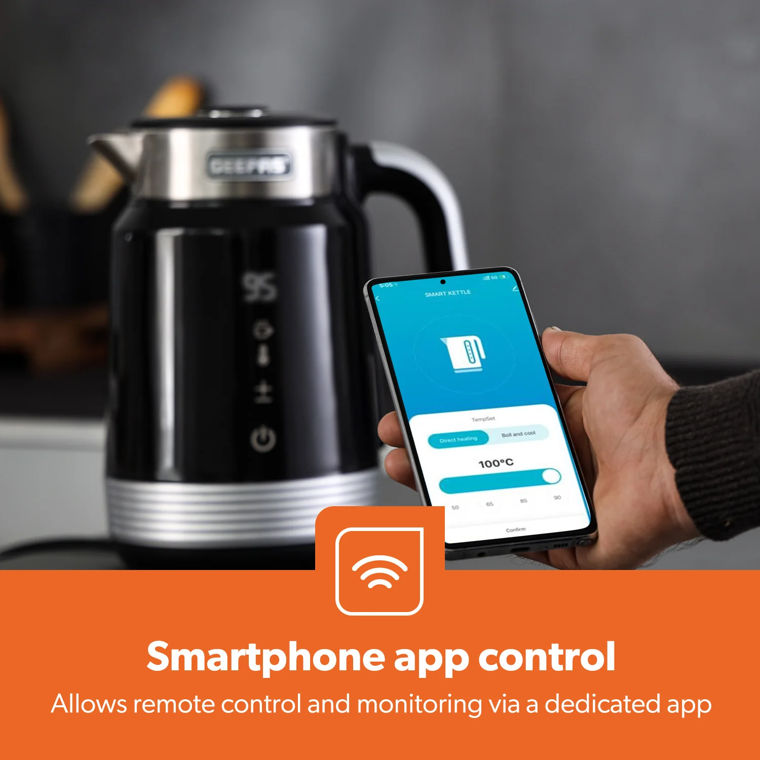 1.7L Stainless-Steel Smart Kettle Alexa Google Voice 2200W - Image 3