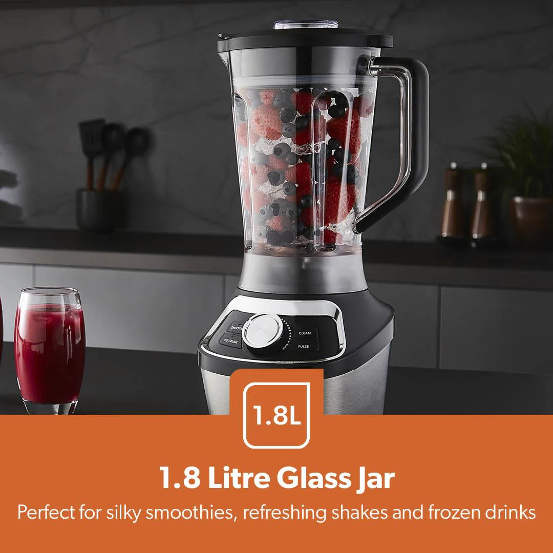 1.8L Quad-Blade 1200W Stand Blender With Variable Speed & Pulse - Image 4