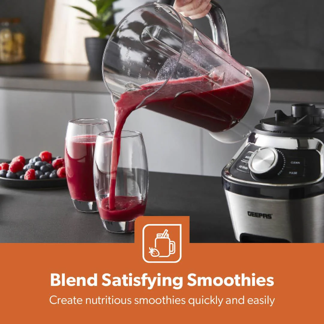 1.8L Quad-Blade 1200W Stand Blender With Variable Speed & Pulse - Image 5