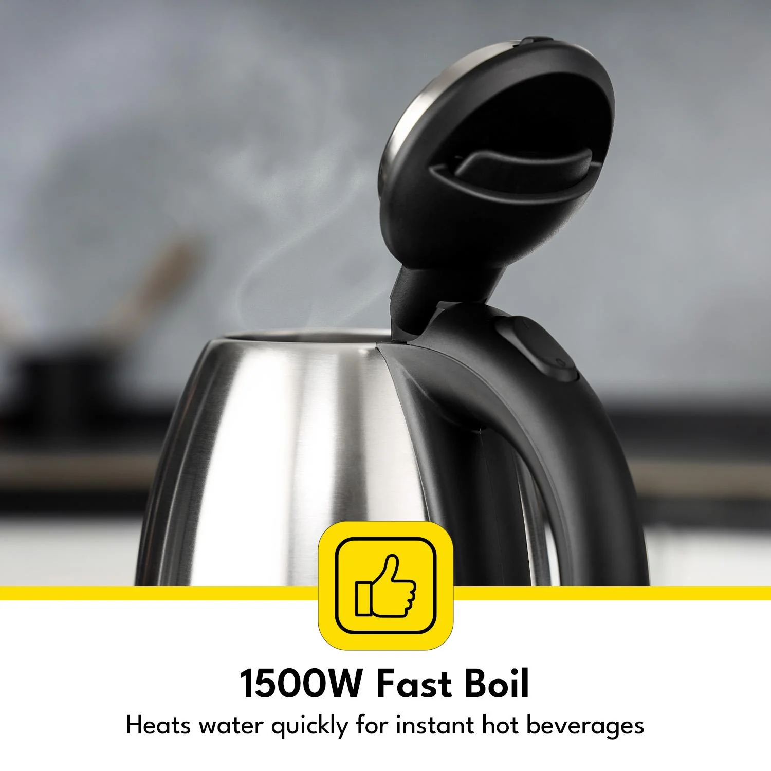 1.8L Stainless Steel Jug Kettle With LED Indicator - Image 4