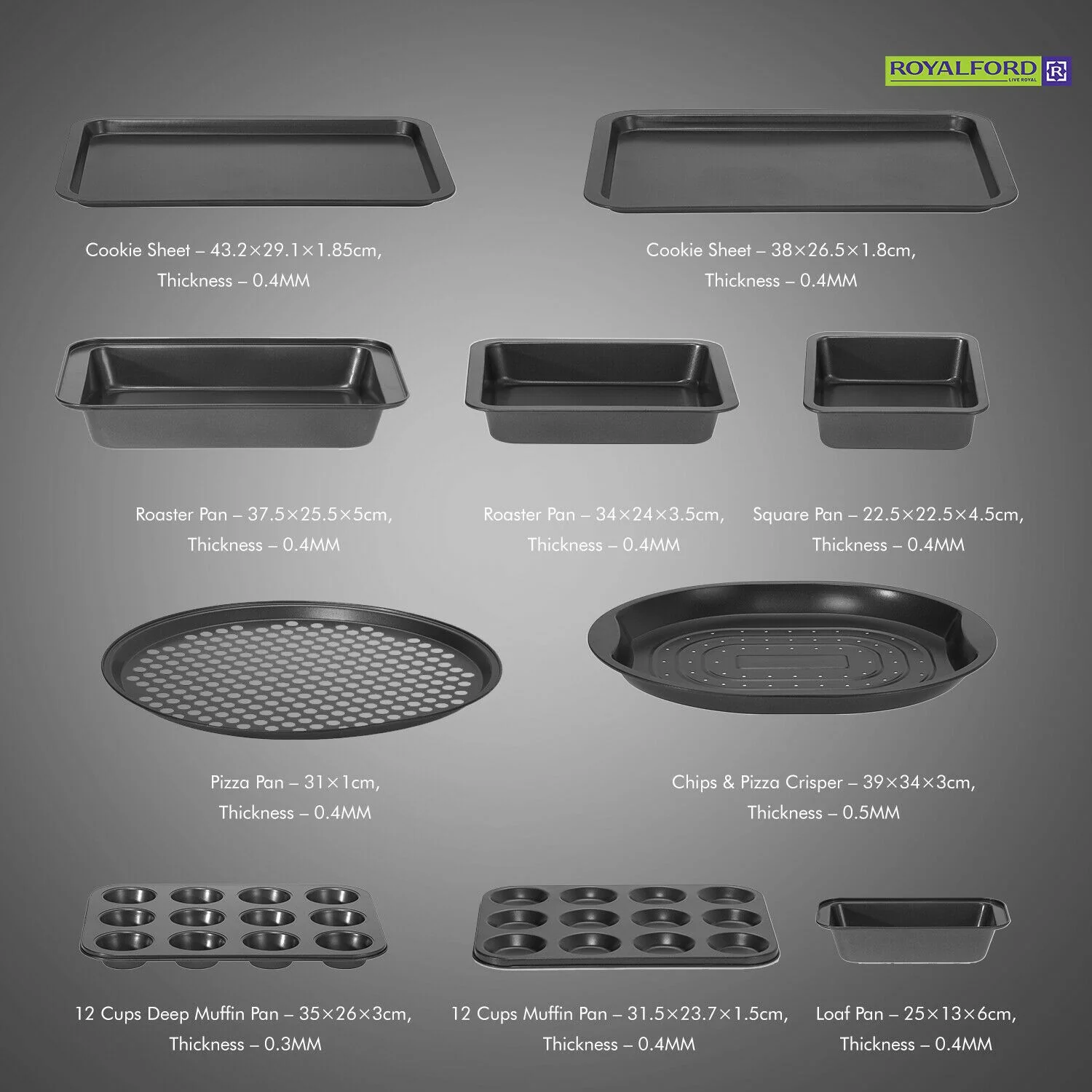 Non-Stick Steel Bakeware Set (10pcs) - Image 5