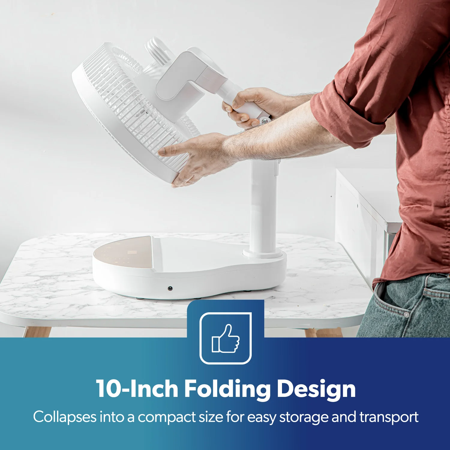 10" Portable DC Remote Controlled Desk Fan - Image 5