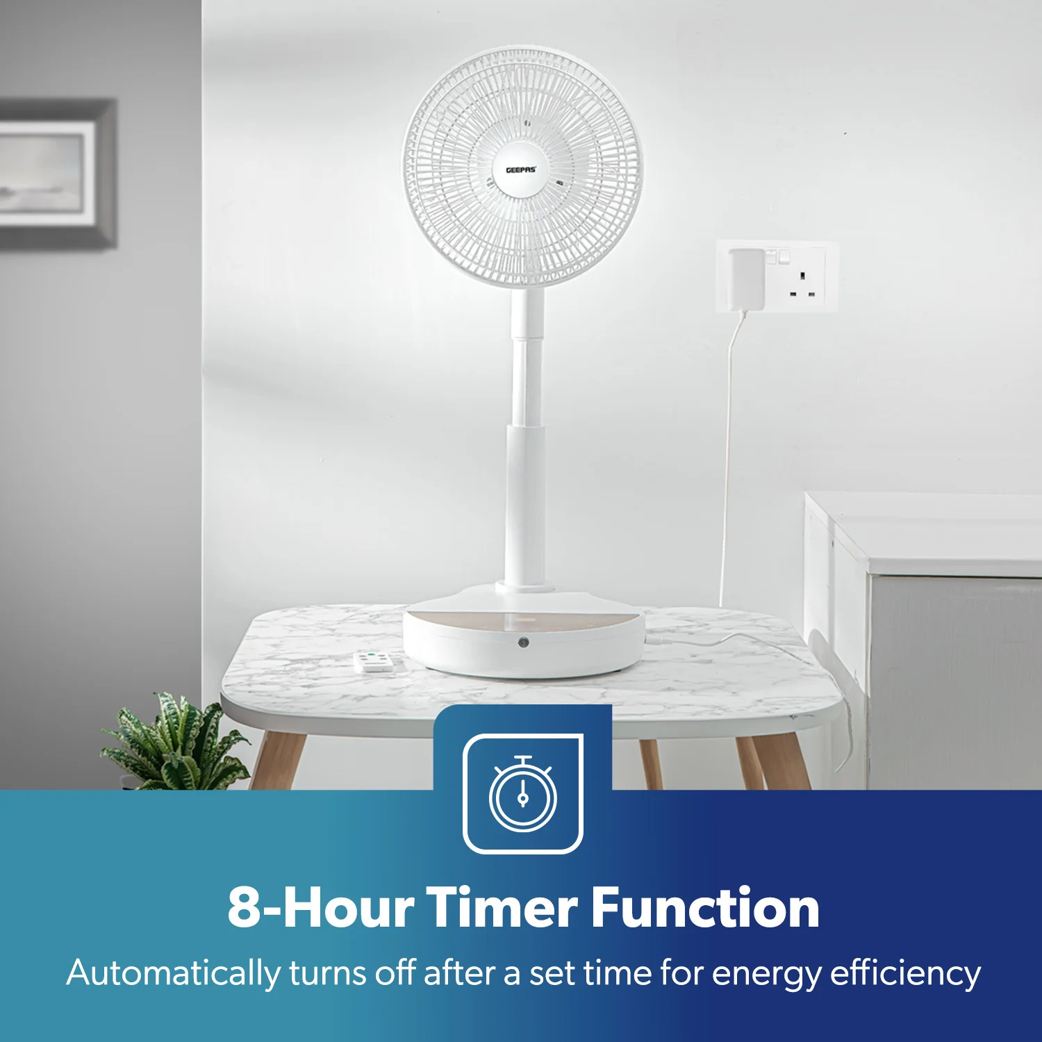 10" Portable DC Remote Controlled Desk Fan - Image 7