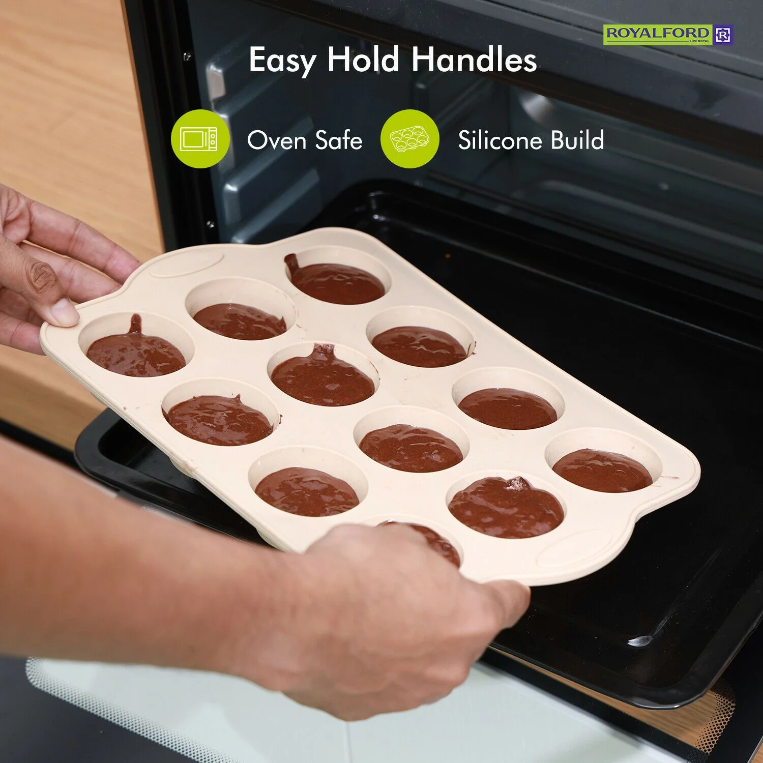 12-Cup Non-Stick Silicone Baking Tray - Image 4
