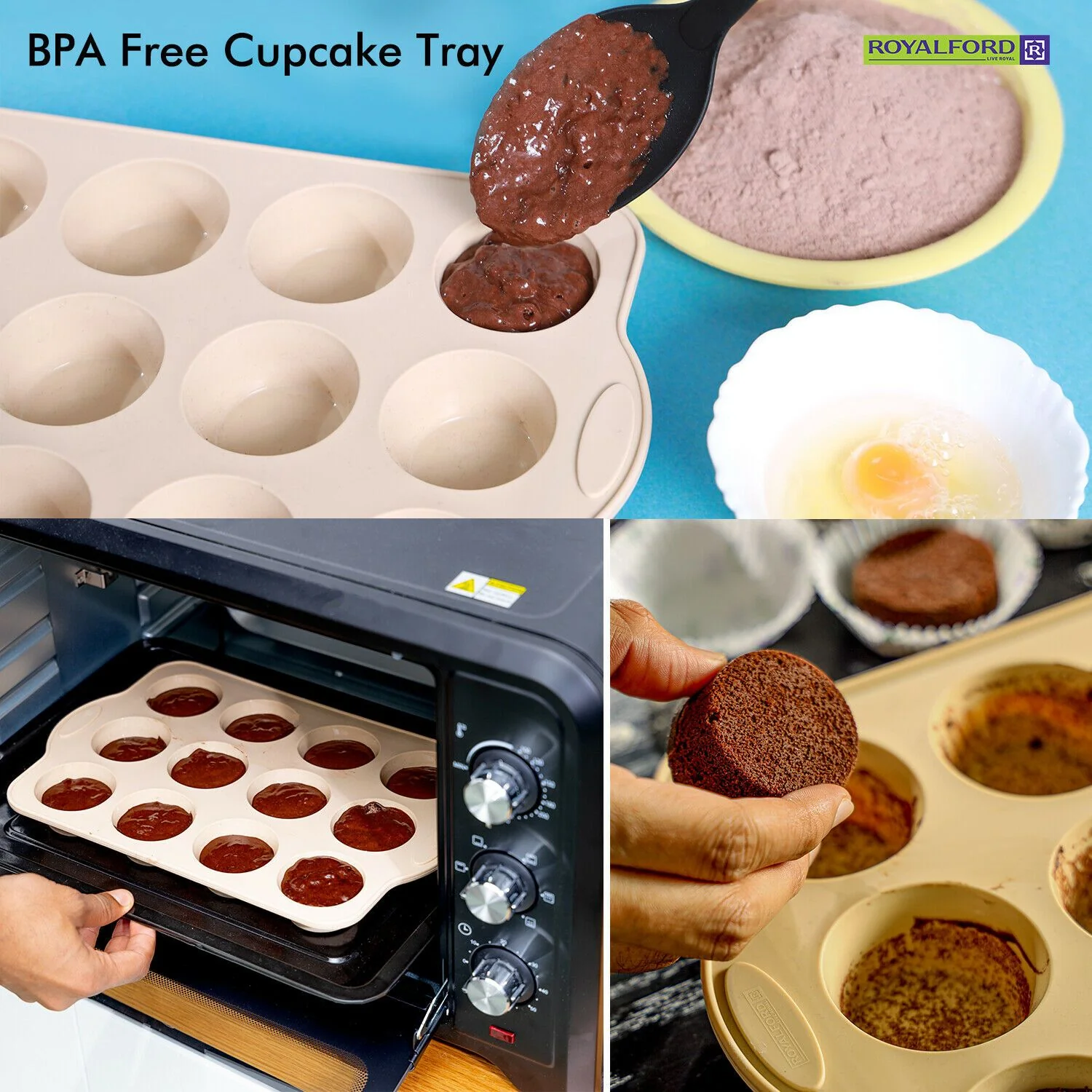 12-Cup Non-Stick Silicone Baking Tray - Image 5