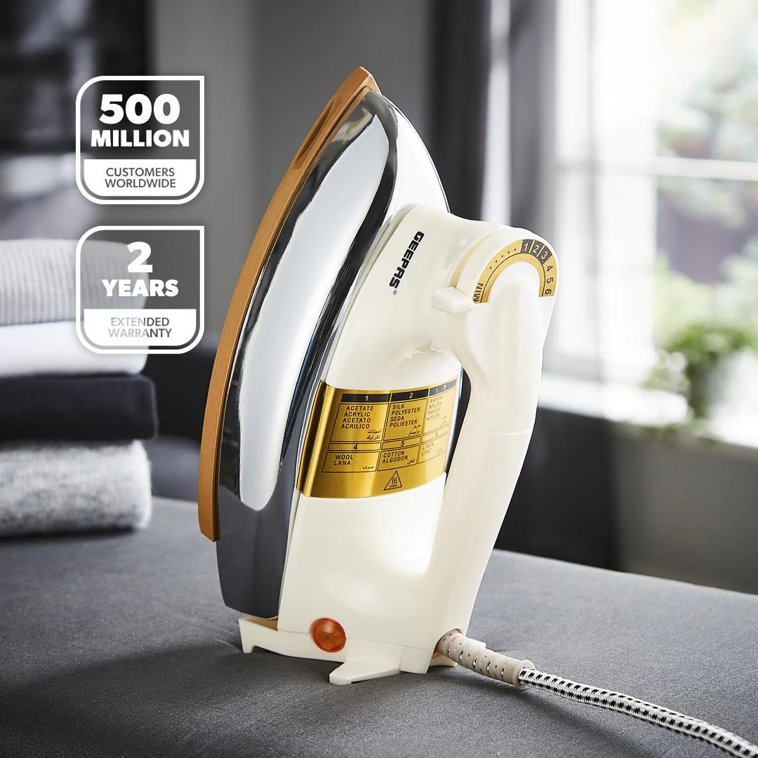 1200W Heavyweight Electric Dry Iron With Non-Stick Plate - Image 2