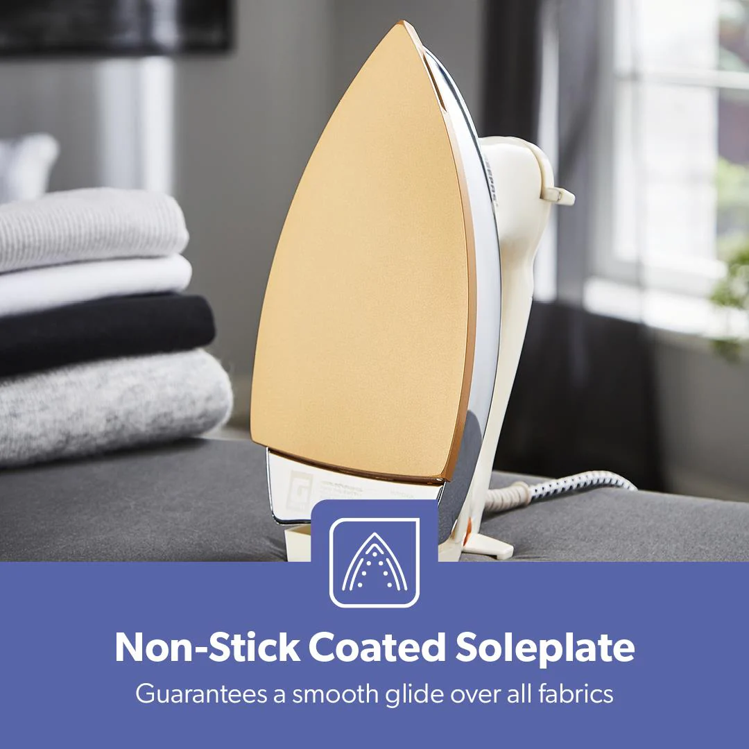 1200W Heavyweight Electric Dry Iron With Non-Stick Plate - Image 3