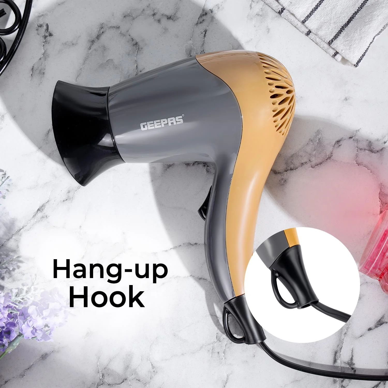 1200W Powerful Hair Dryer 2-Speed 2 Heat Settings - Image 3