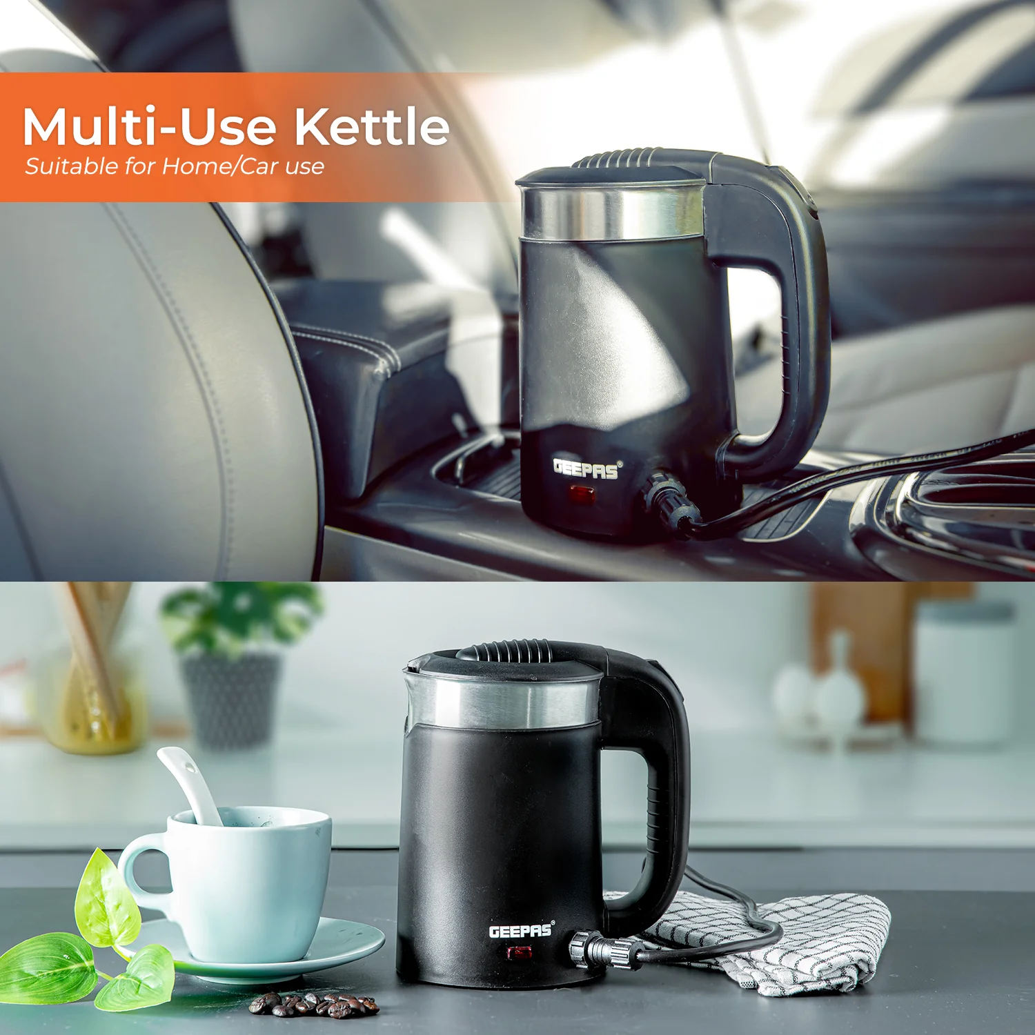 2-In-1 Double Layer Electric Travel Kettle 12V - Image 3