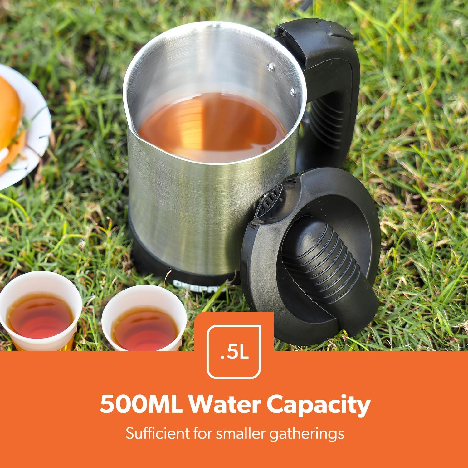 12V Stainless Steel Portable Car and Truck Kettle 500ml - Image 2