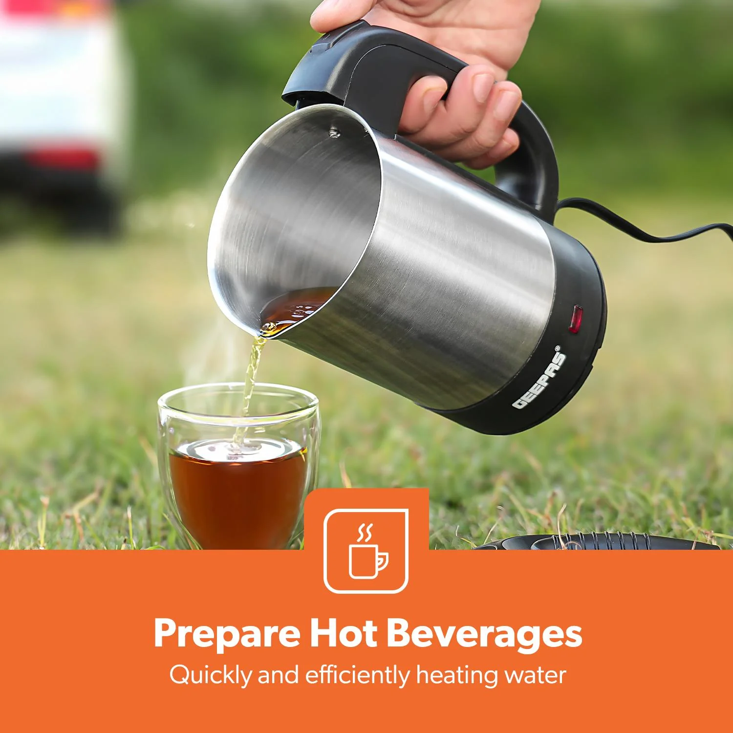 12V Stainless Steel Portable Car and Truck Kettle 500ml - Image 4