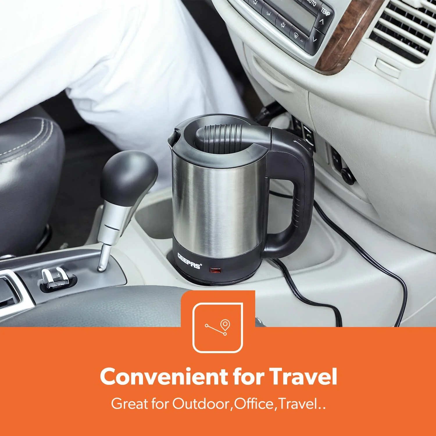 12V Stainless Steel Portable Car and Truck Kettle 500ml - Image 5