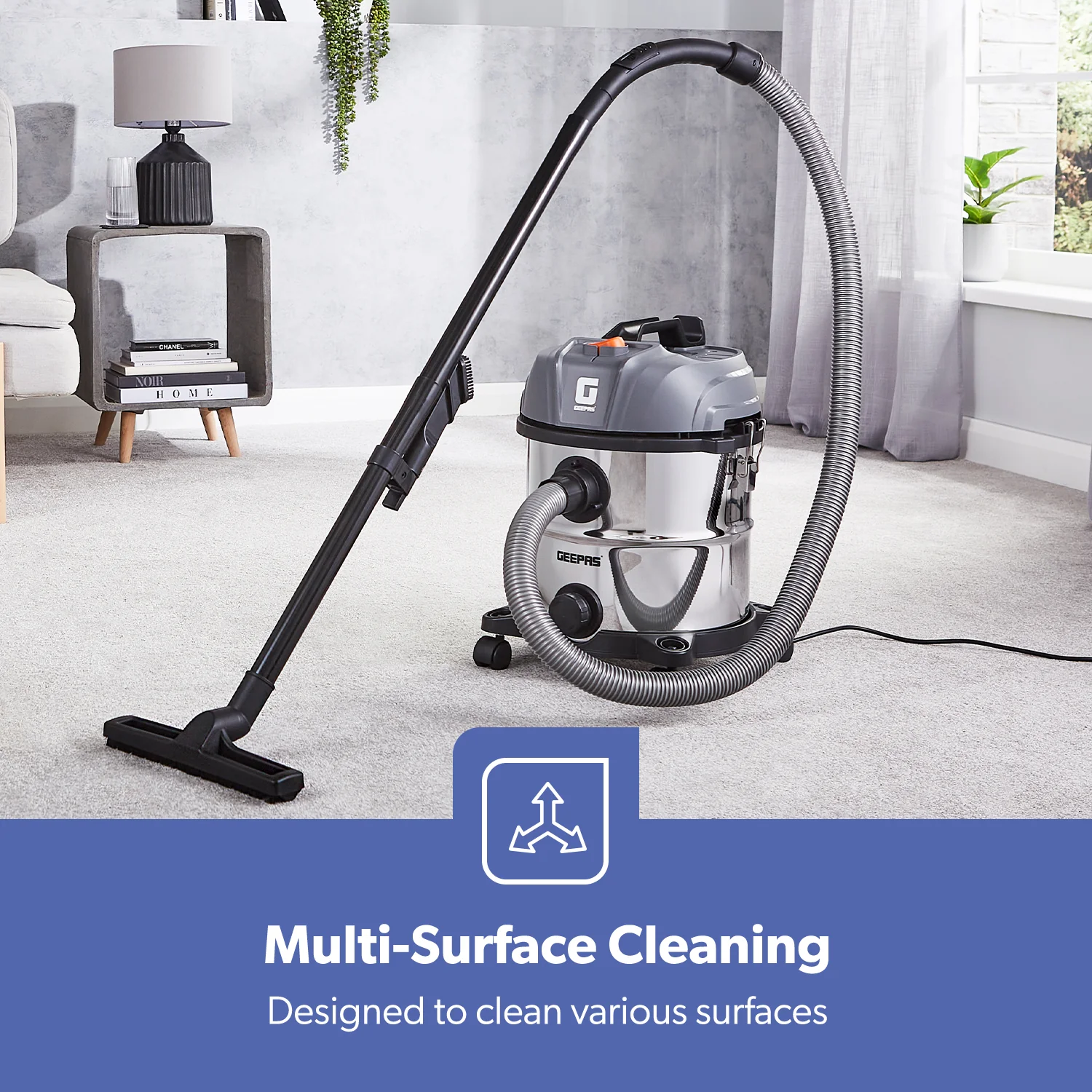 1400W Wet & Dry Bagless Drum Vacuum Cleaner 20L - Image 4