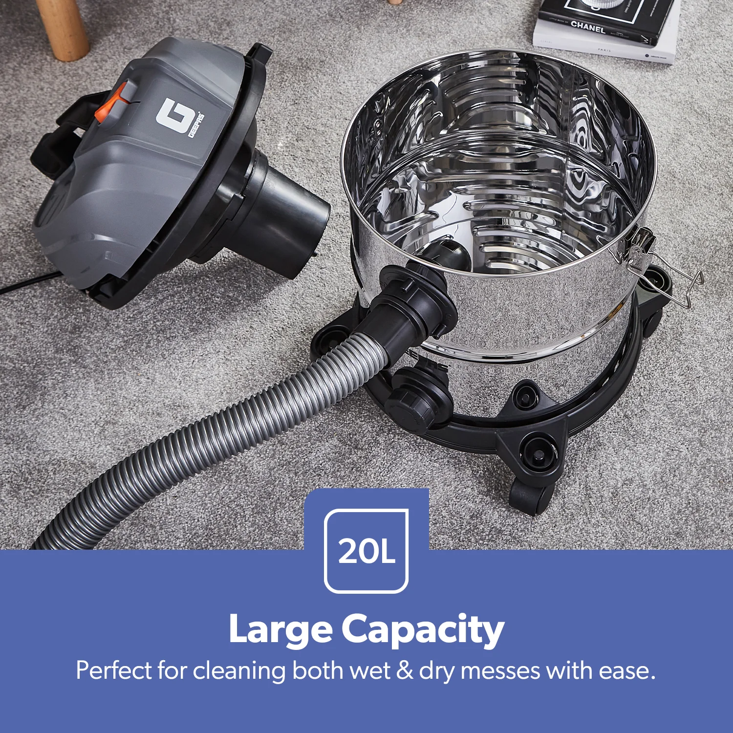 1400W Wet & Dry Bagless Drum Vacuum Cleaner 20L - Image 5
