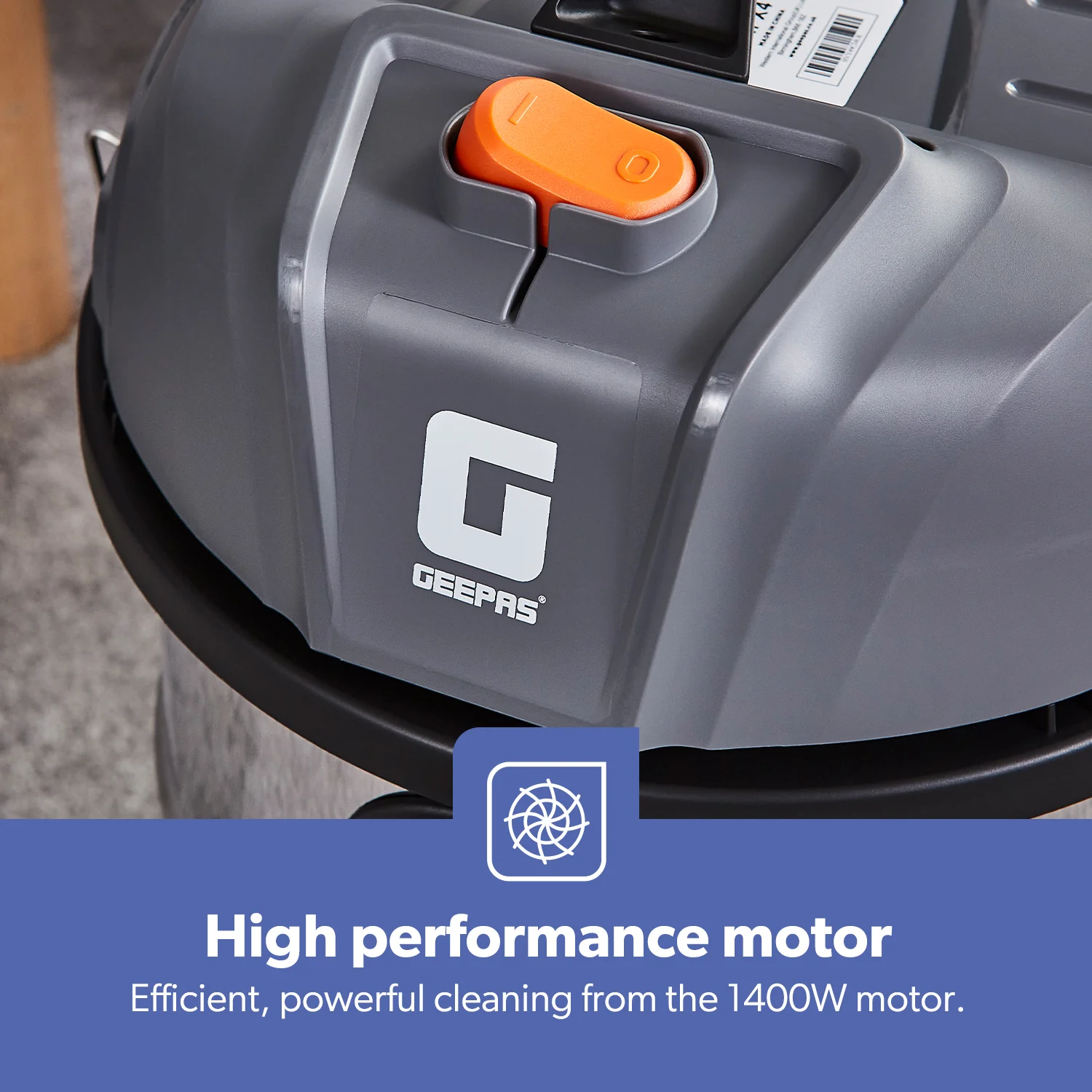 1400W Wet & Dry Bagless Drum Vacuum Cleaner 20L - Image 6