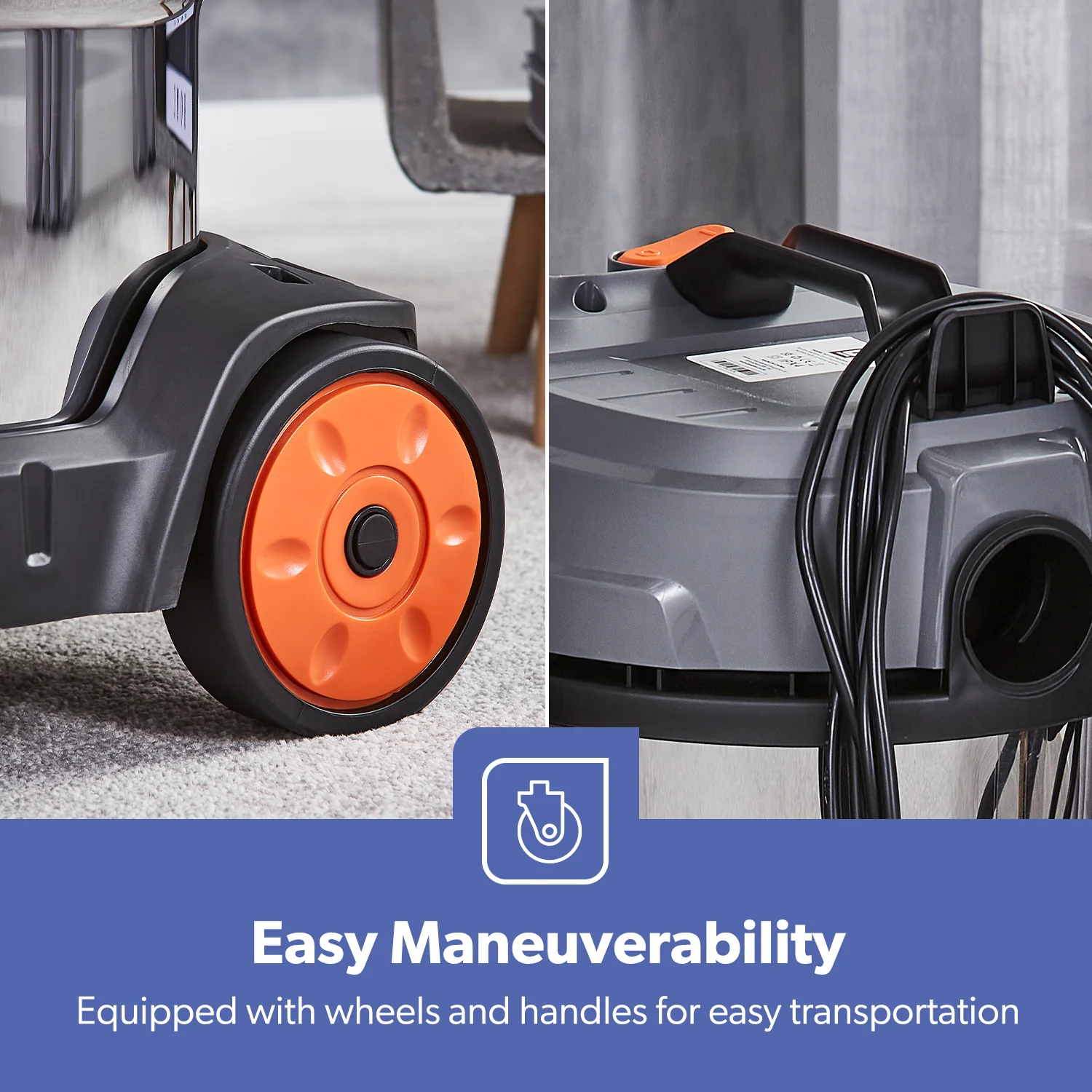 1400W Wet & Dry Bagless Drum Vacuum Cleaner 30L - Image 5