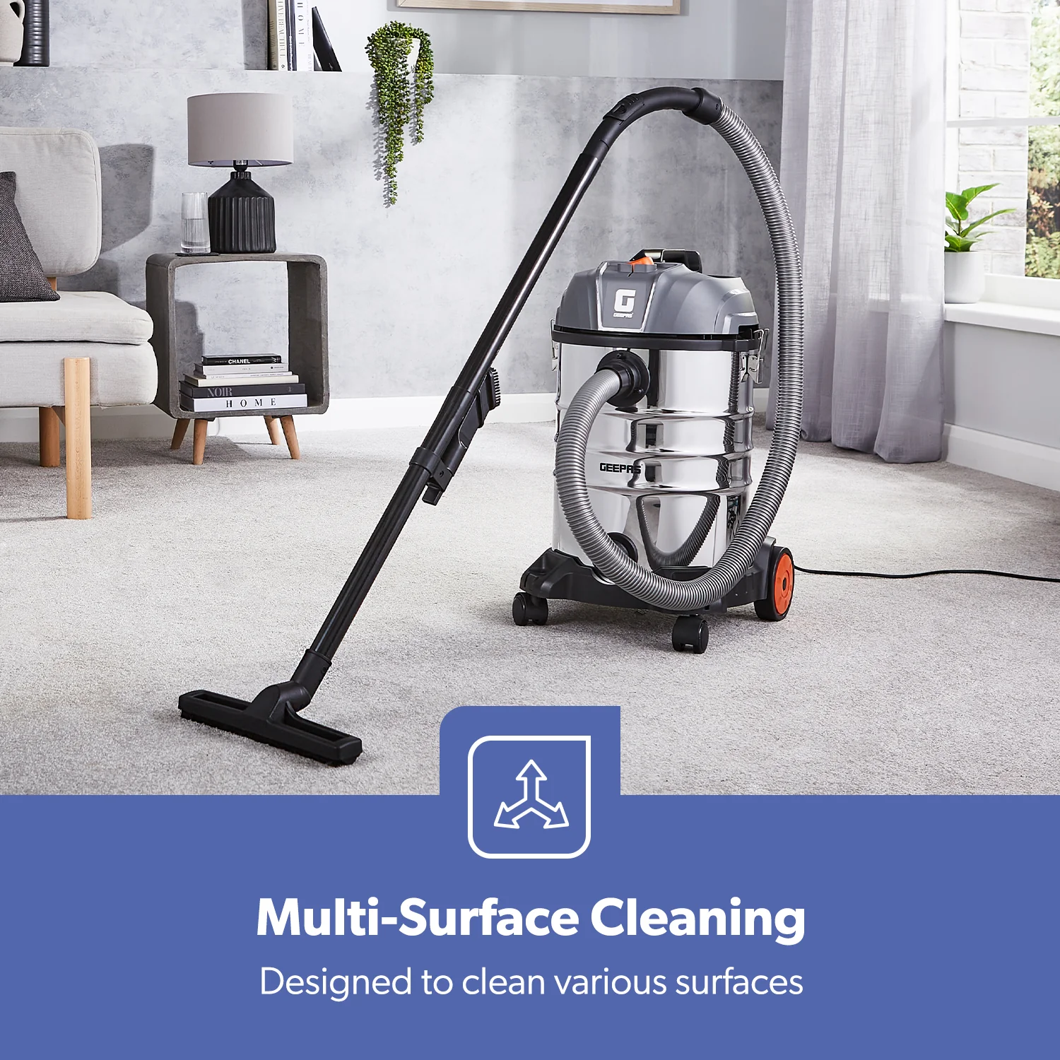 1400W Wet & Dry Bagless Drum Vacuum Cleaner 30L - Image 6