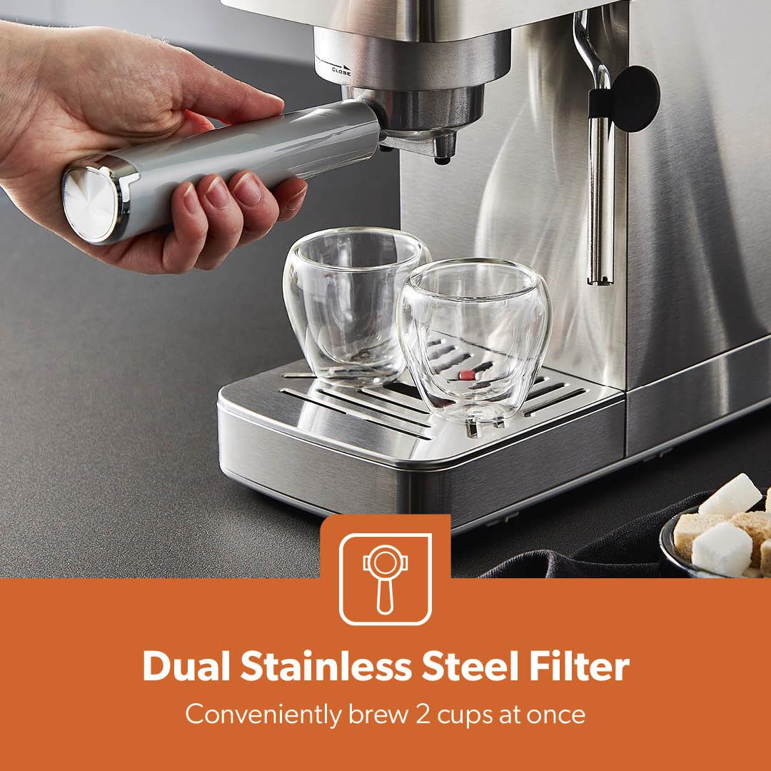 1450W Cappuccino Coffee Machine & 200W Coffee Grinder Set - Image 9
