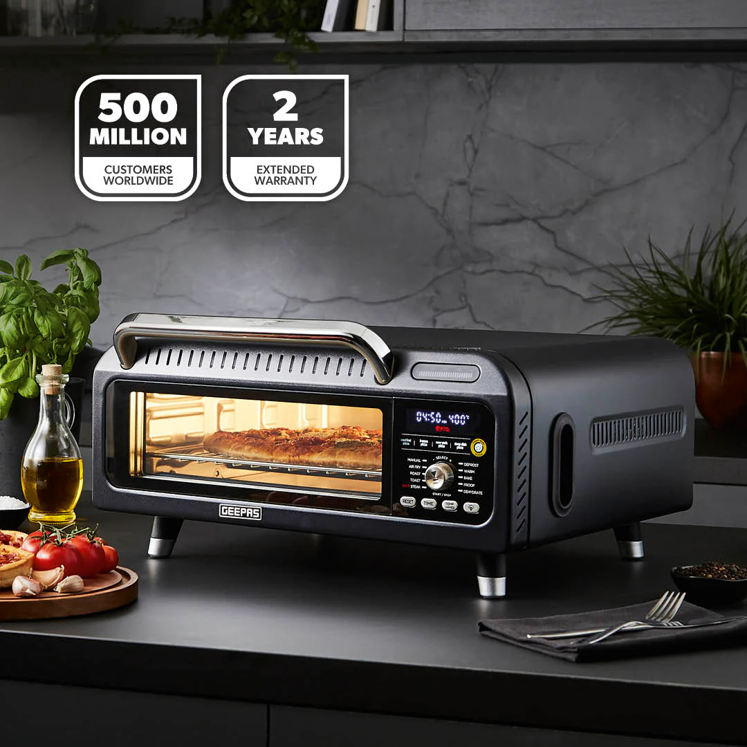 15-In-1 Black Air Fryer Pizza Oven For Indoor & Outdoor 18L - Image 2