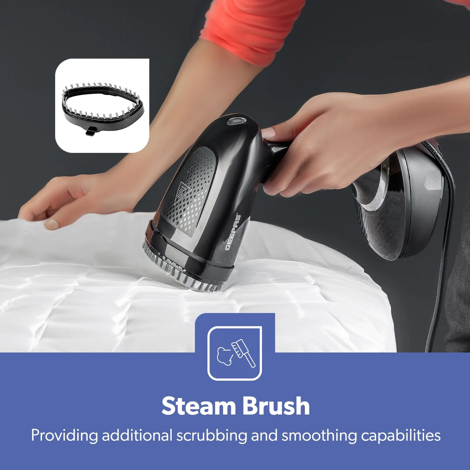 1500W Vertical Black Handheld Garment Steamer 400ml - Image 7
