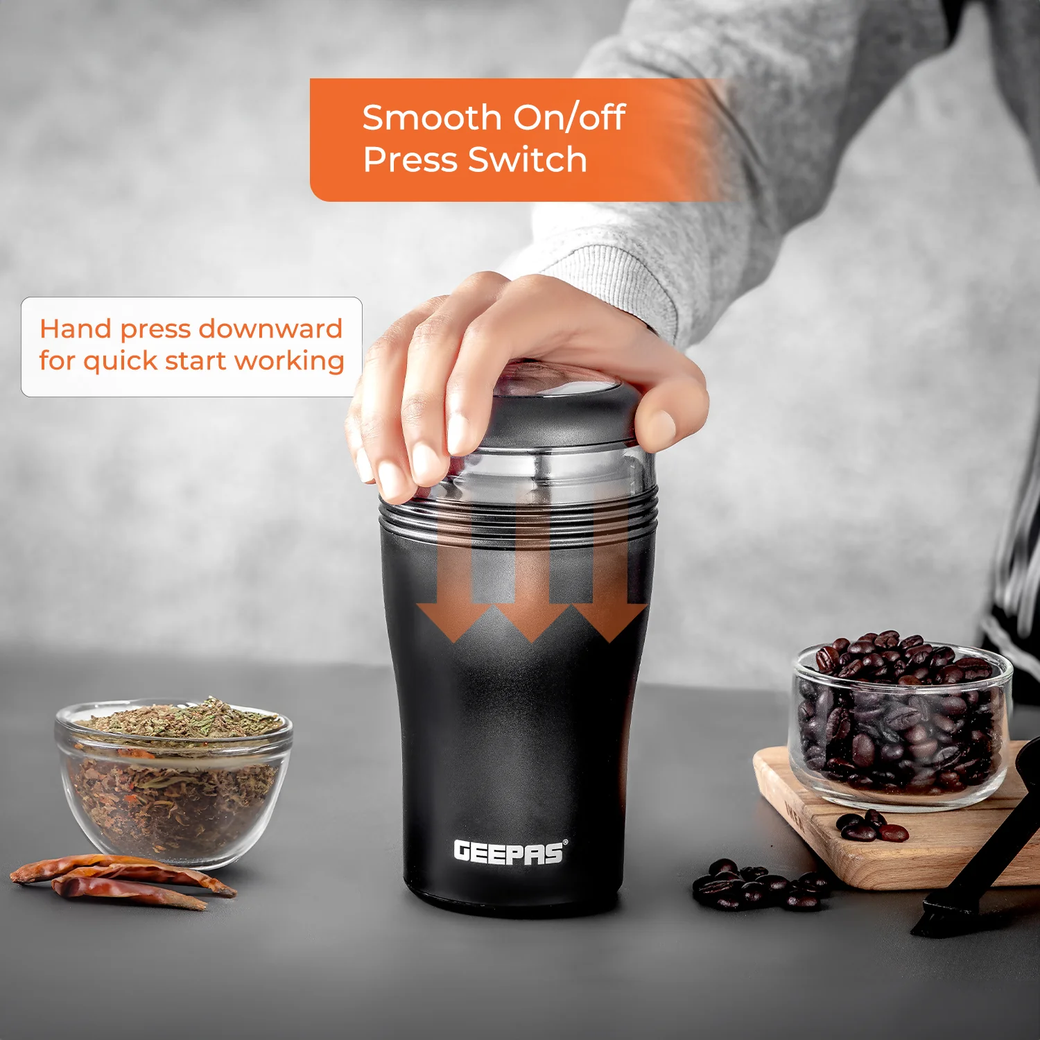 150W Stainless Steel Powerful Coffee Mill and Spice Grinder - Image 3