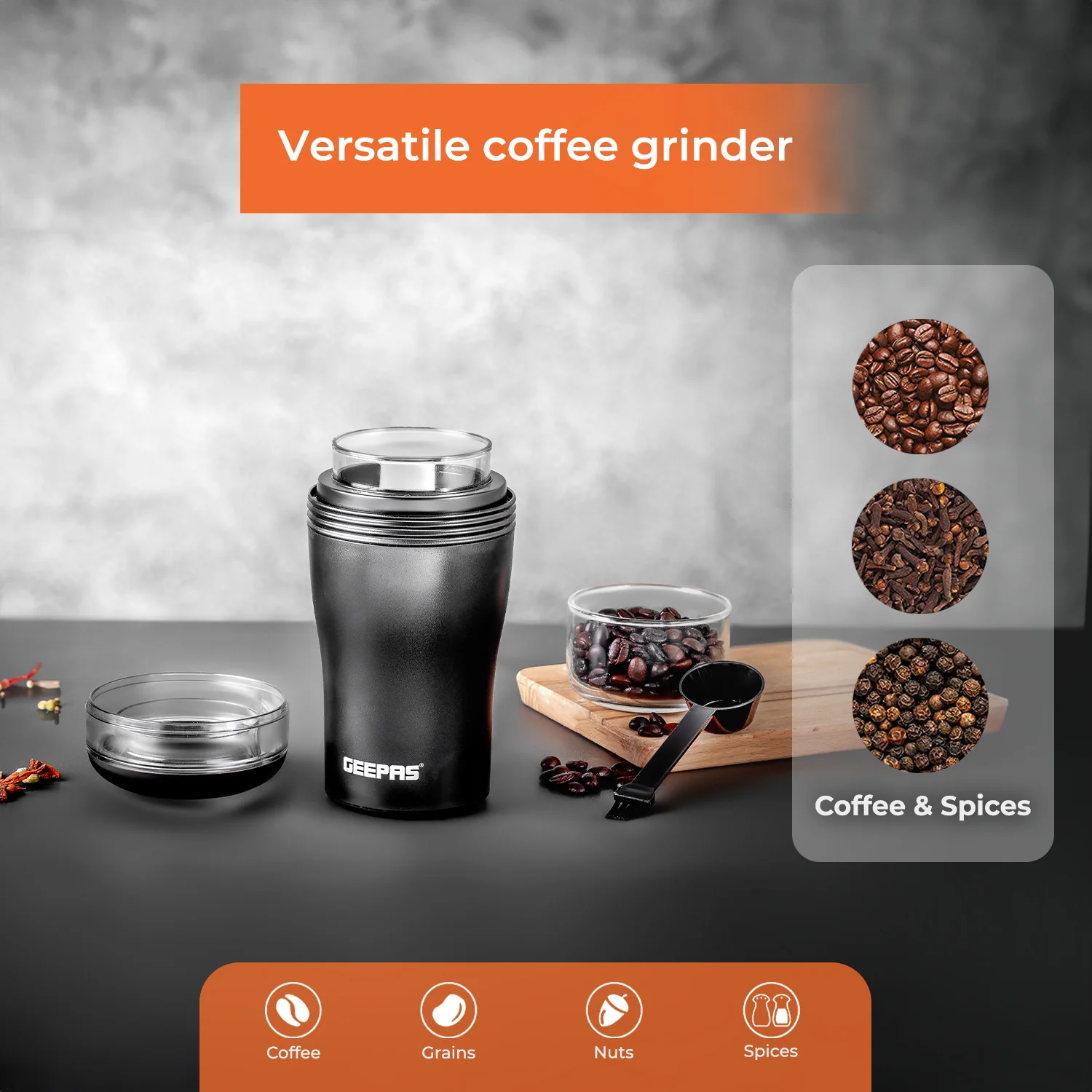 150W Stainless Steel Powerful Coffee Mill and Spice Grinder - Image 4