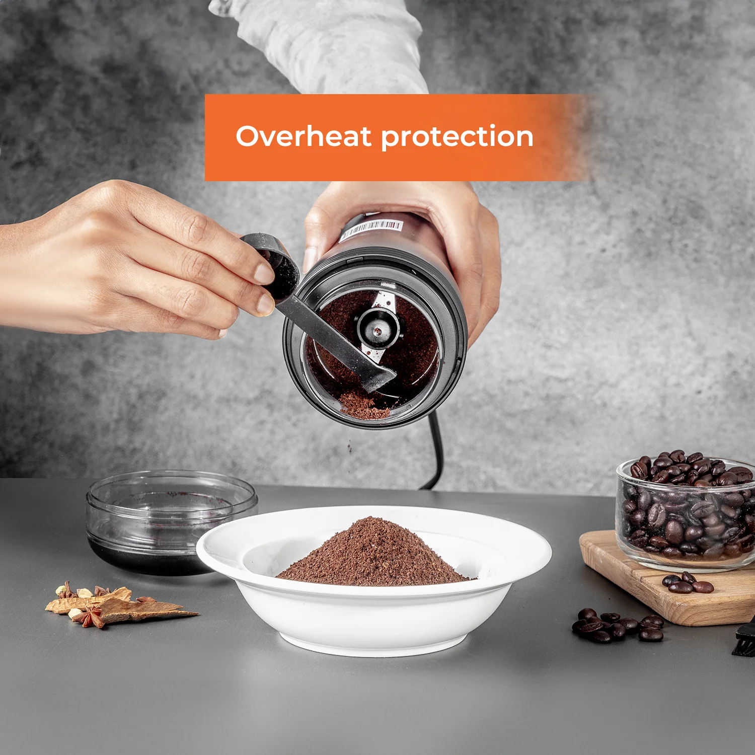 150W Stainless Steel Powerful Coffee Mill and Spice Grinder - Image 5