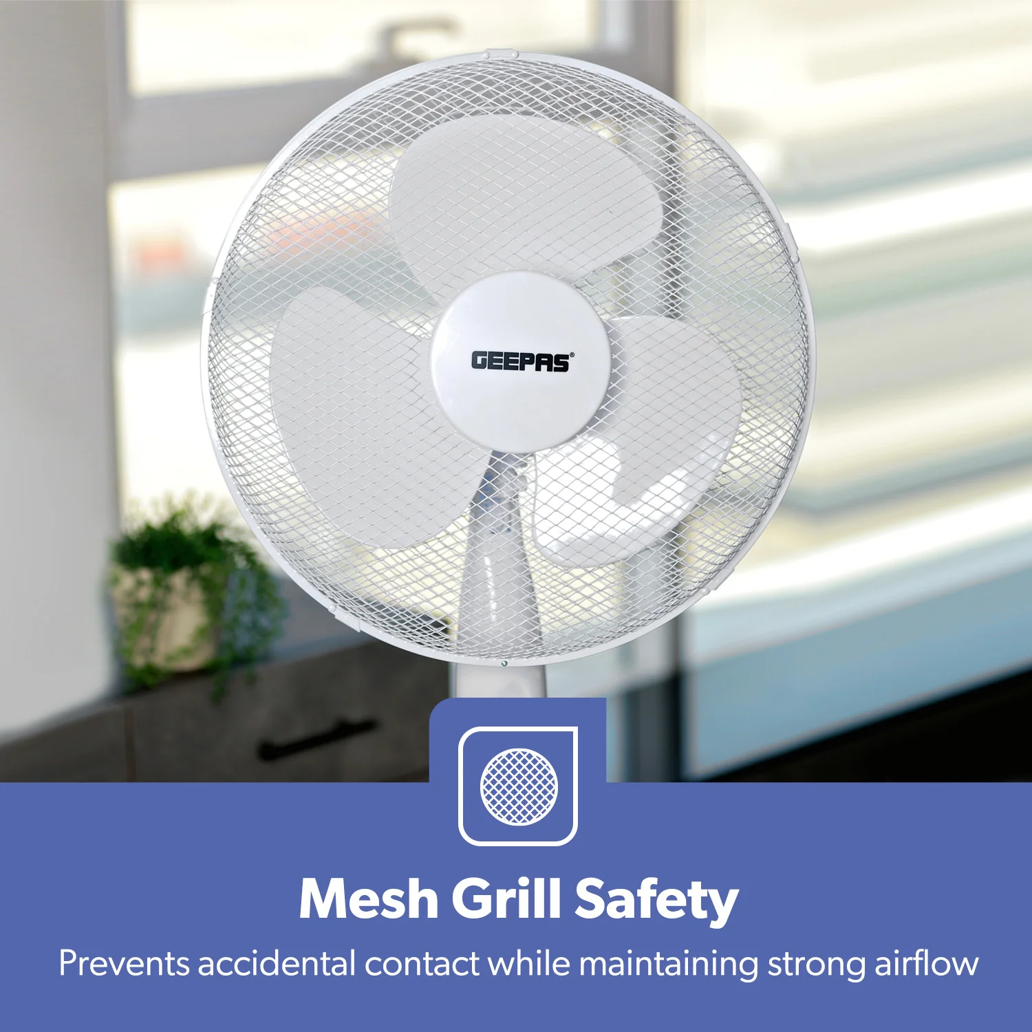 16 Inch White Oscillating Electric Pedestal Fan - Image 4