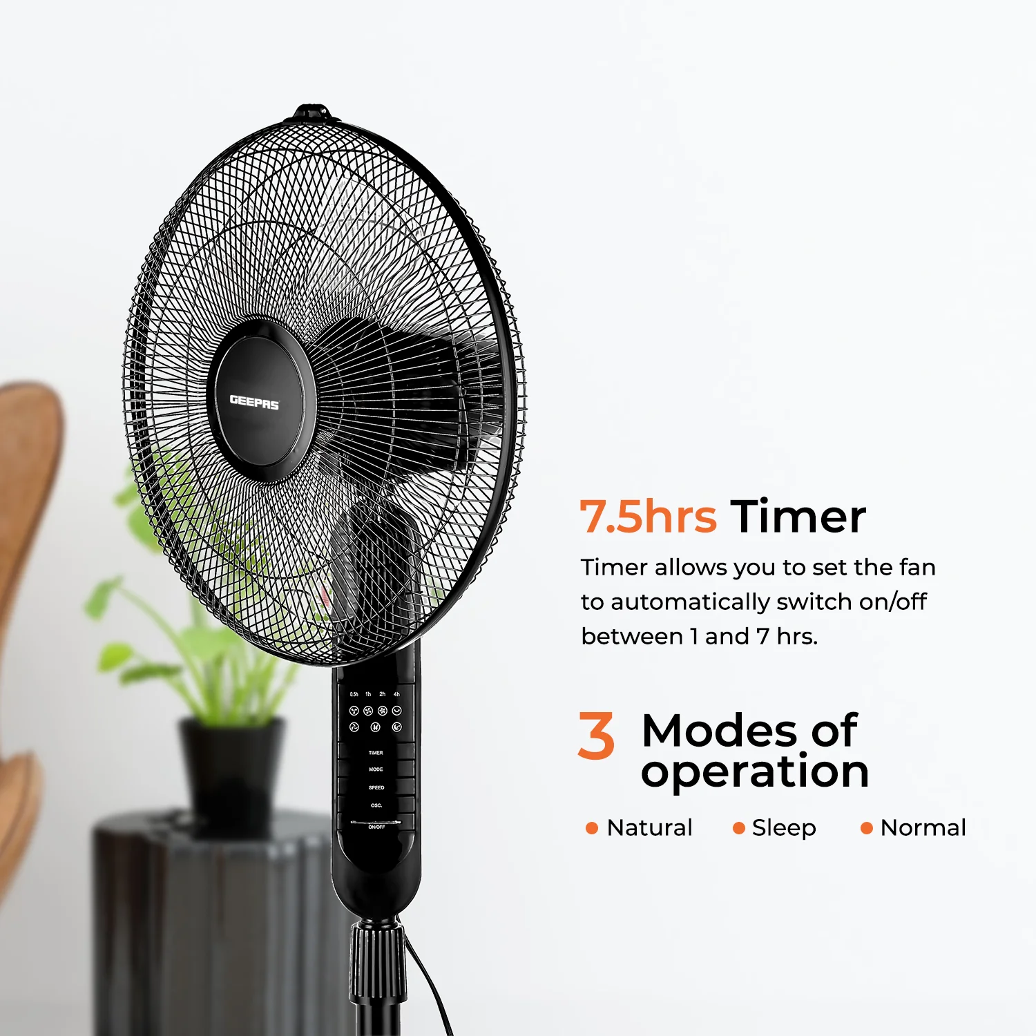 16-inch Pedestal Fan with Remote Control 60W - Image 4
