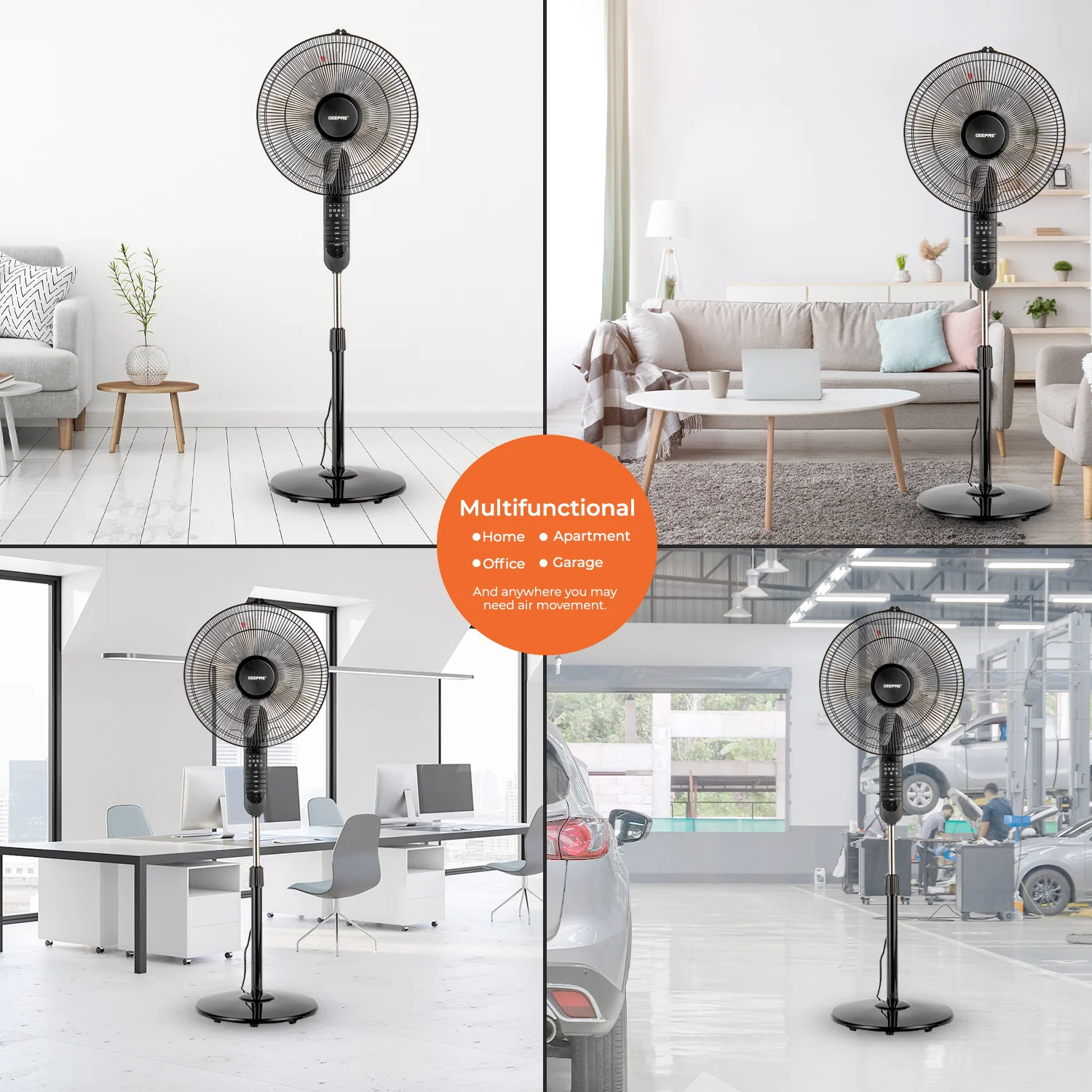 16-inch Pedestal Fan with Remote Control 60W - Image 7