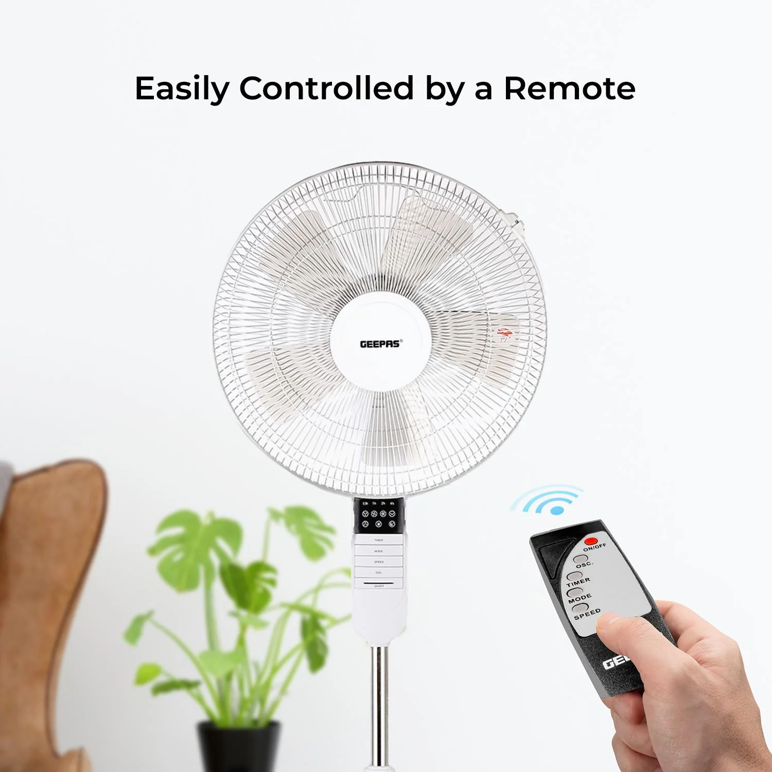 16-Inch Remote Controlled Oscillating Pedestal Fan - Image 6